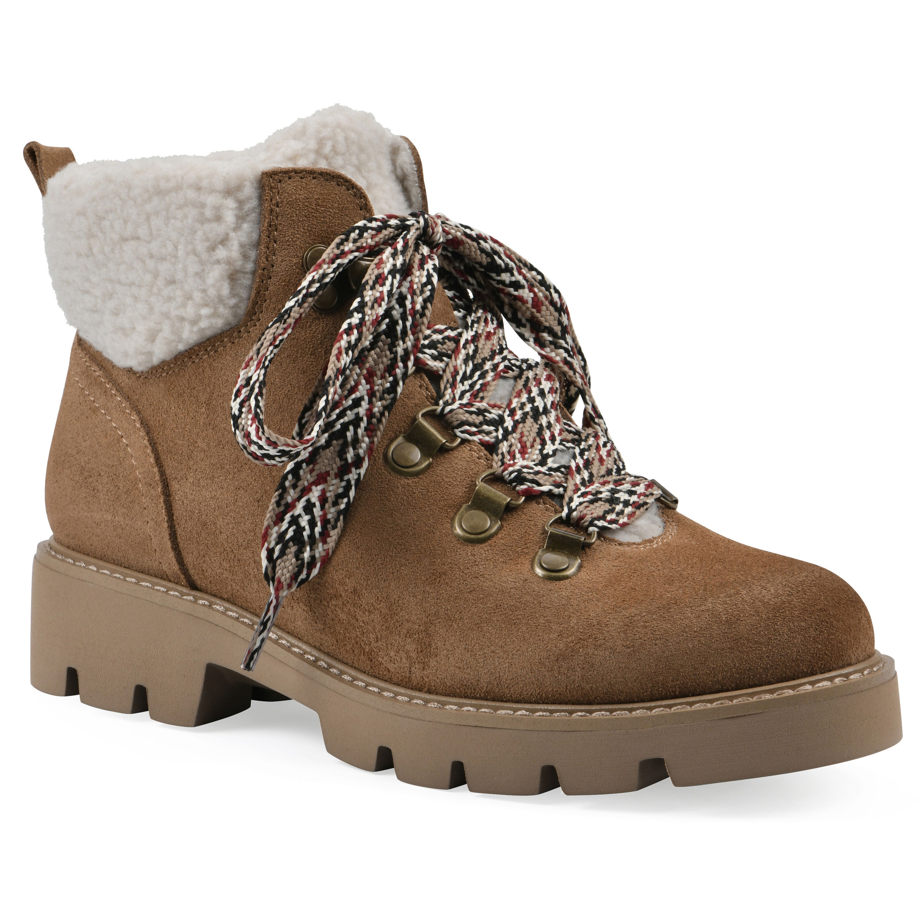 Gloving Faux Fur Hiker Bootie, CHESTNUT SUEDE, hi-res image number 0