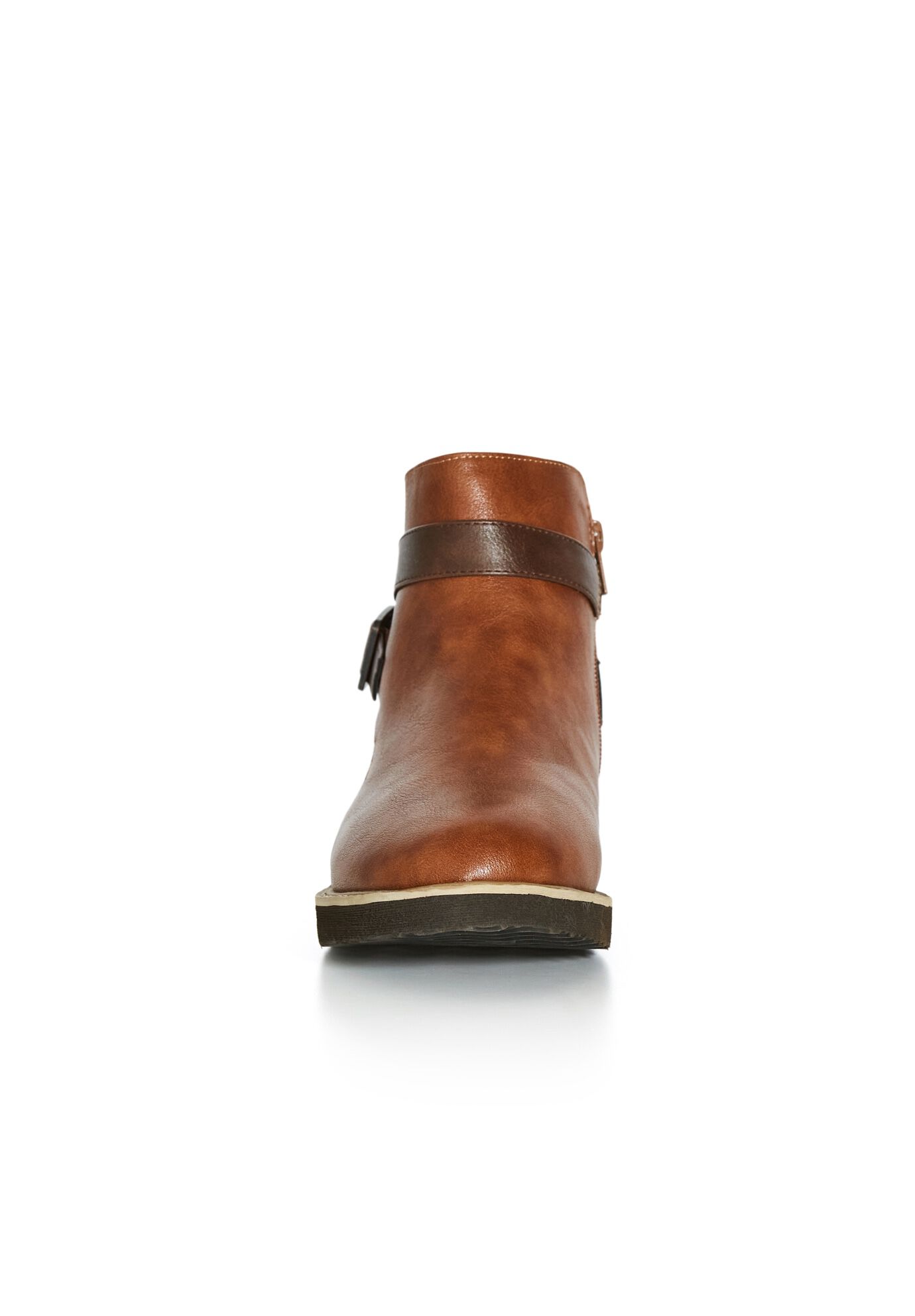 Valentina Wide Width Ankle Boot, BROWN, alternate image number 3