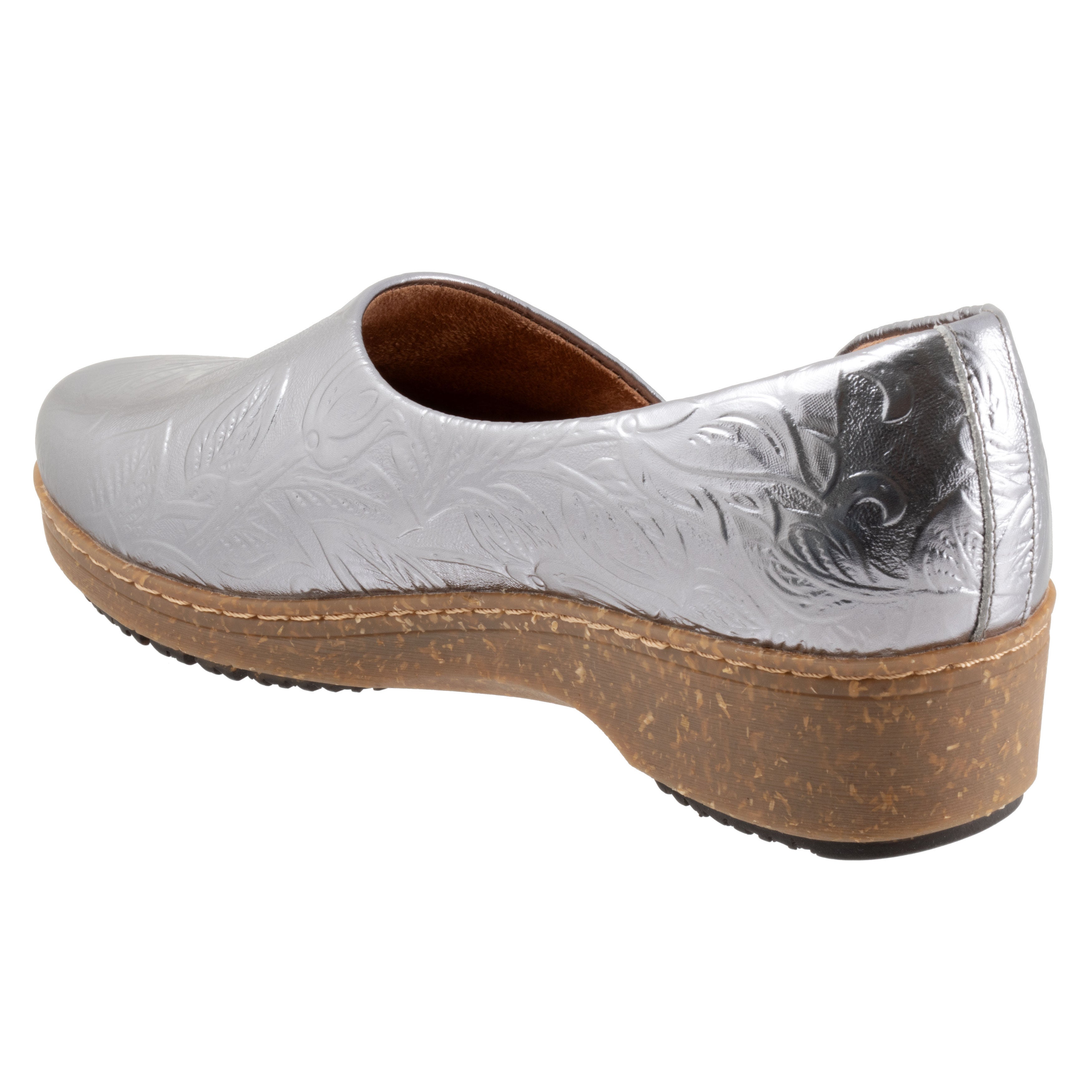Addie Clog, DARK PEWTER FLORAL, on-hover image number 1