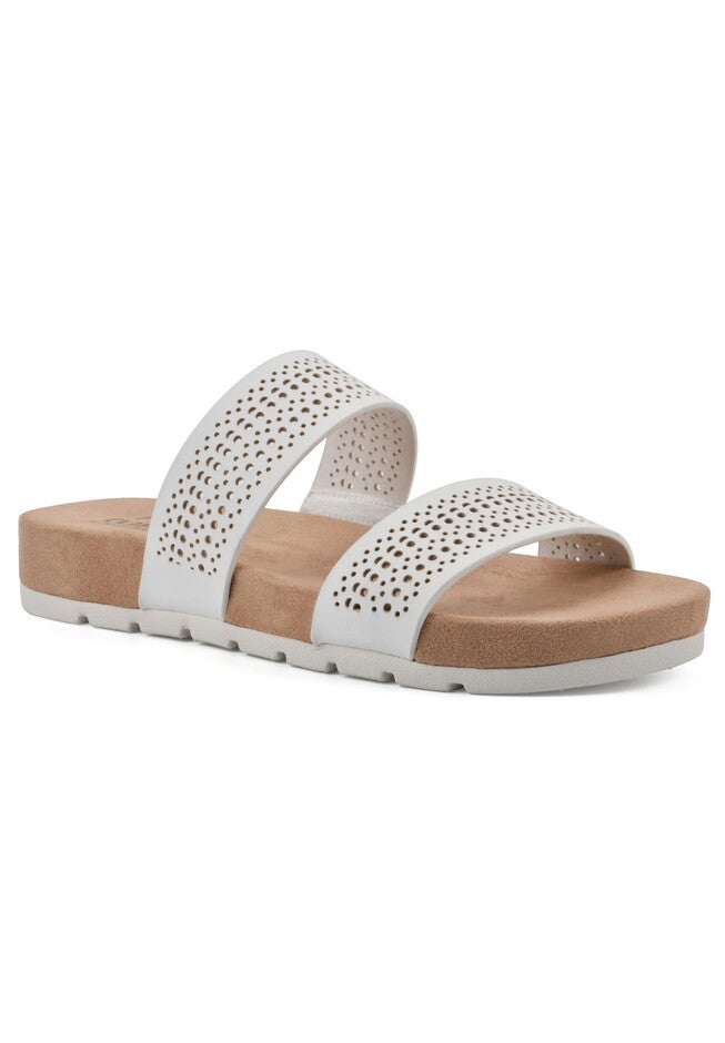 Thrilled Casual Sandal, WHITE BURNISHED SMOOTH, hi-res image number null