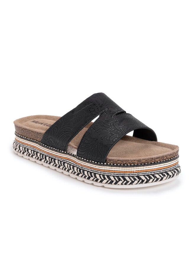 Beach Blanket Platform Sandals, BLACK, hi-res image number null