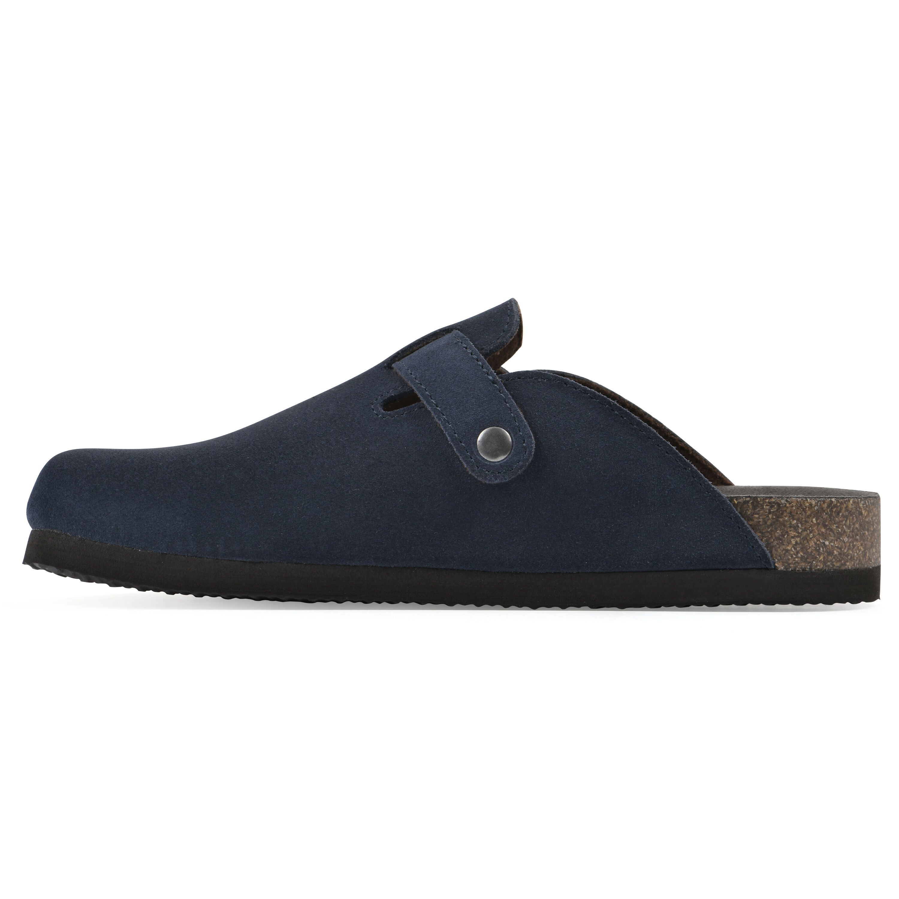 Bari Footbeds Clog, NAVY SUEDE, alternate image number 3