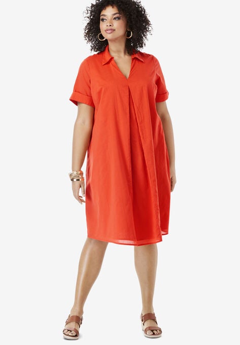 Collared Swing Dress Plus Size Casual Dresses Jessica London