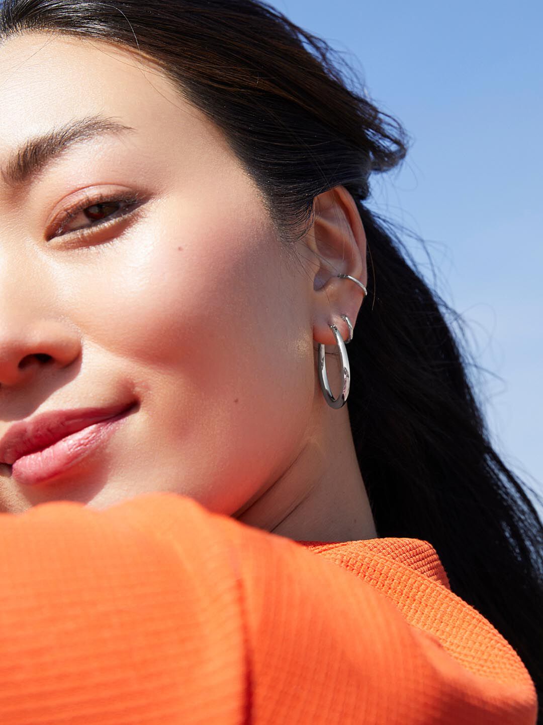 Sterling Silver Mini Huggie Hoops, SILVER, alternate image number 4