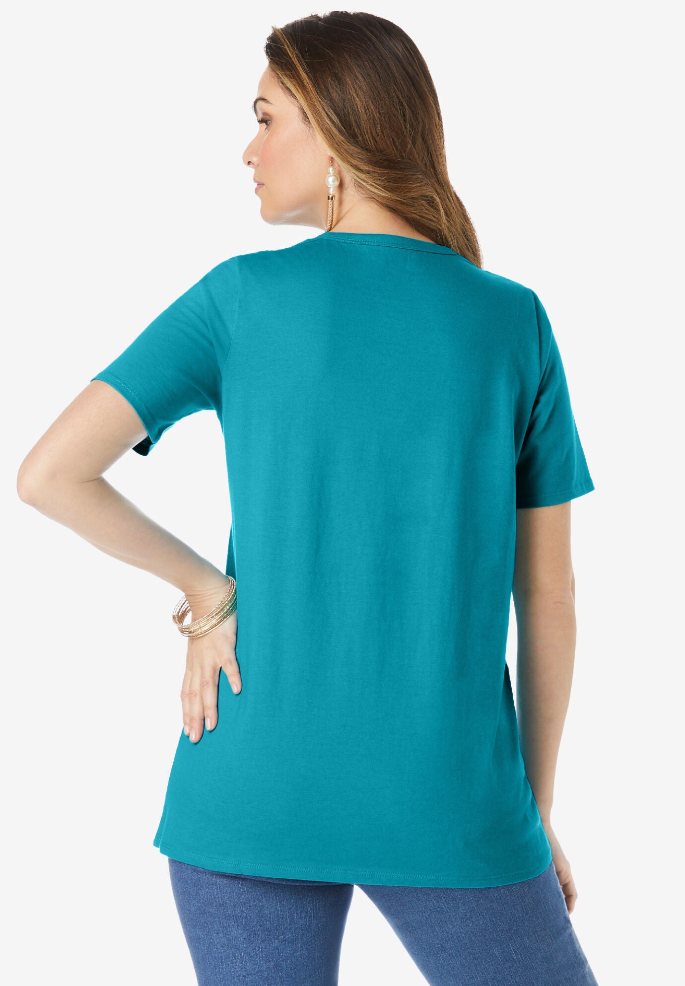 Slit V-Neck Ultimate Tee, , on-hover image number 1