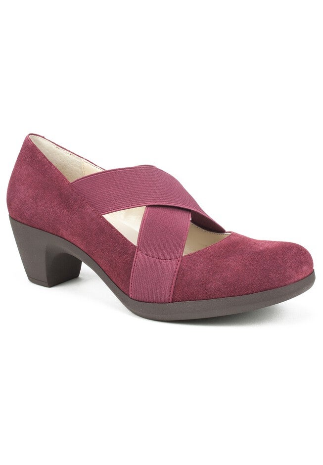 Anna Pump by Cliffs by White Mountain, BURGUNDY SUEDE, hi-res image number null