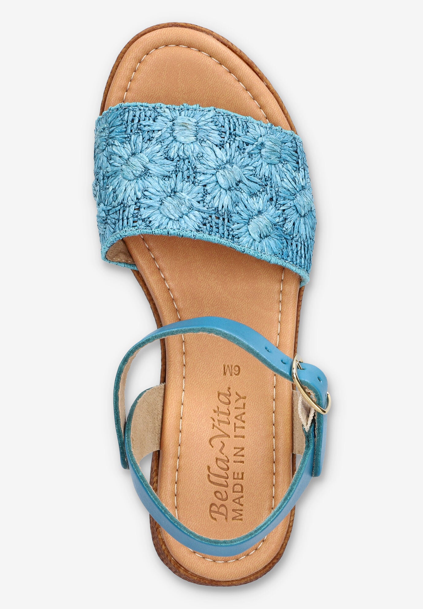 Kea-Italy Wedge Sandal, DENIM FLORAL, alternate image number 6