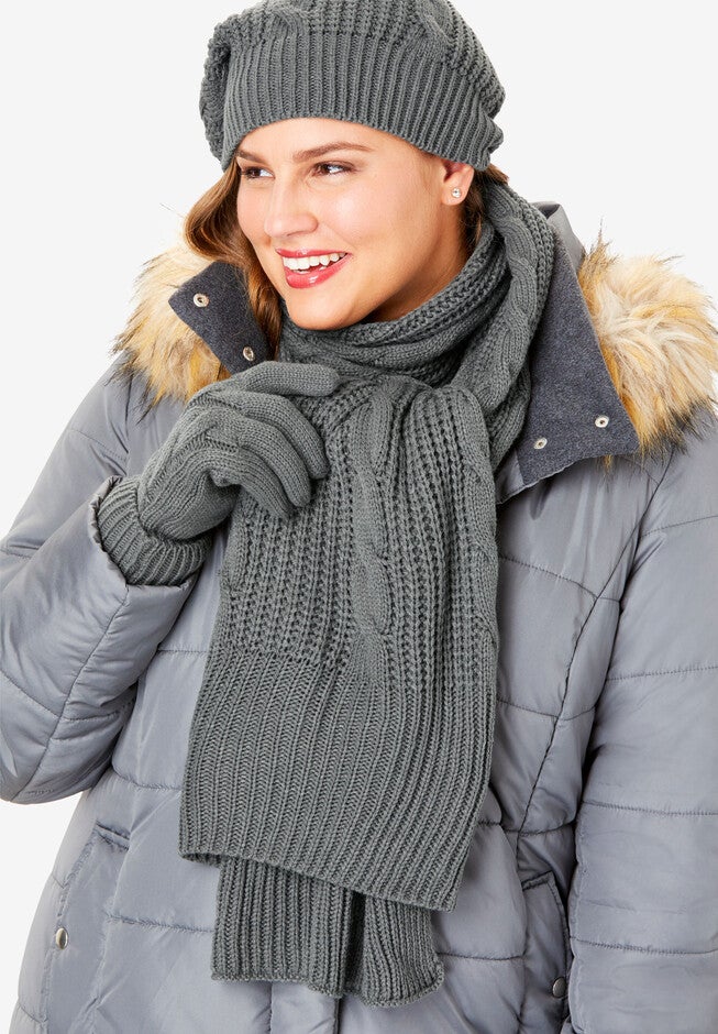 Cable Knit Beanie, , on-hover image number 1