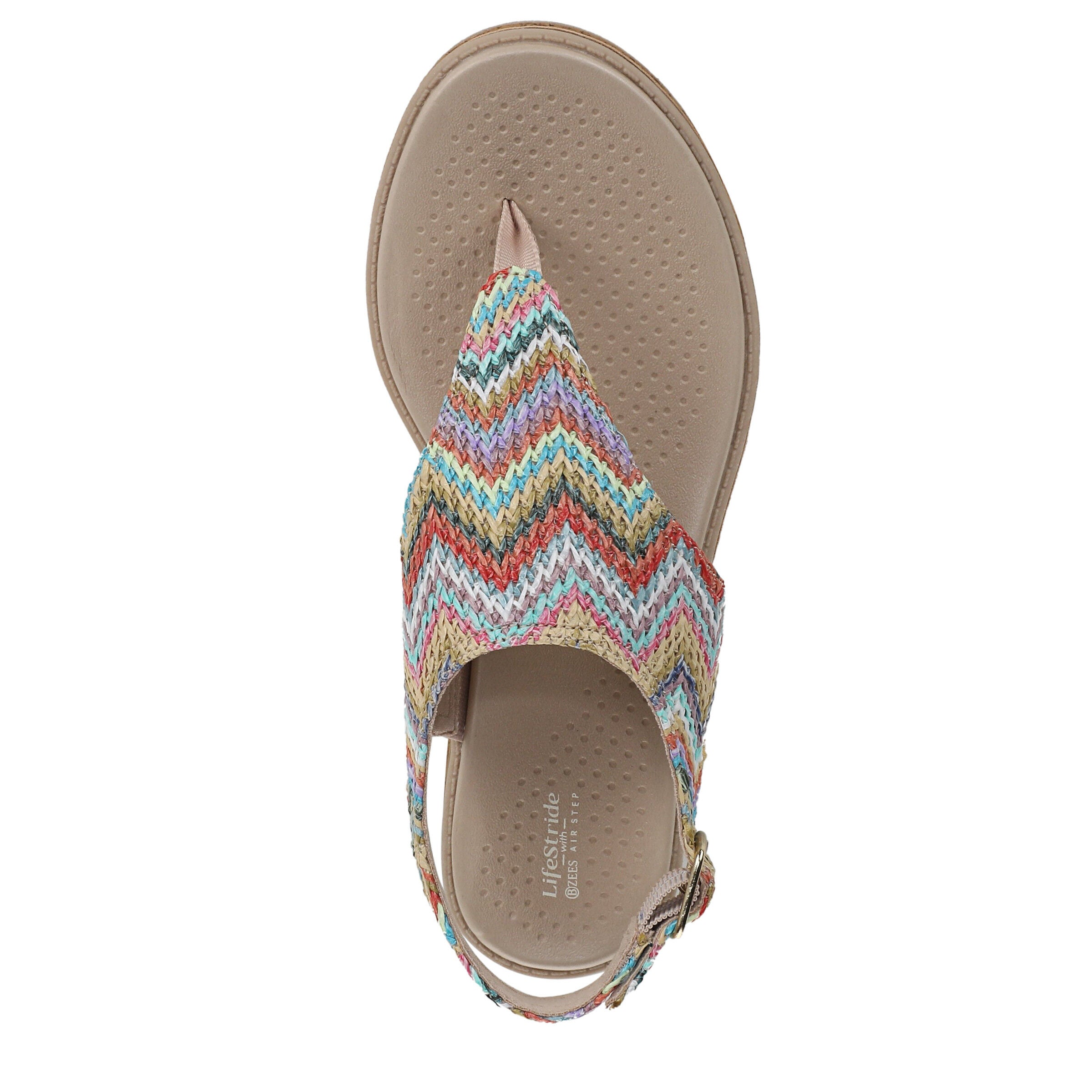 Beachy Slingback Sandal, BEIGE MULTI, alternate image number 6