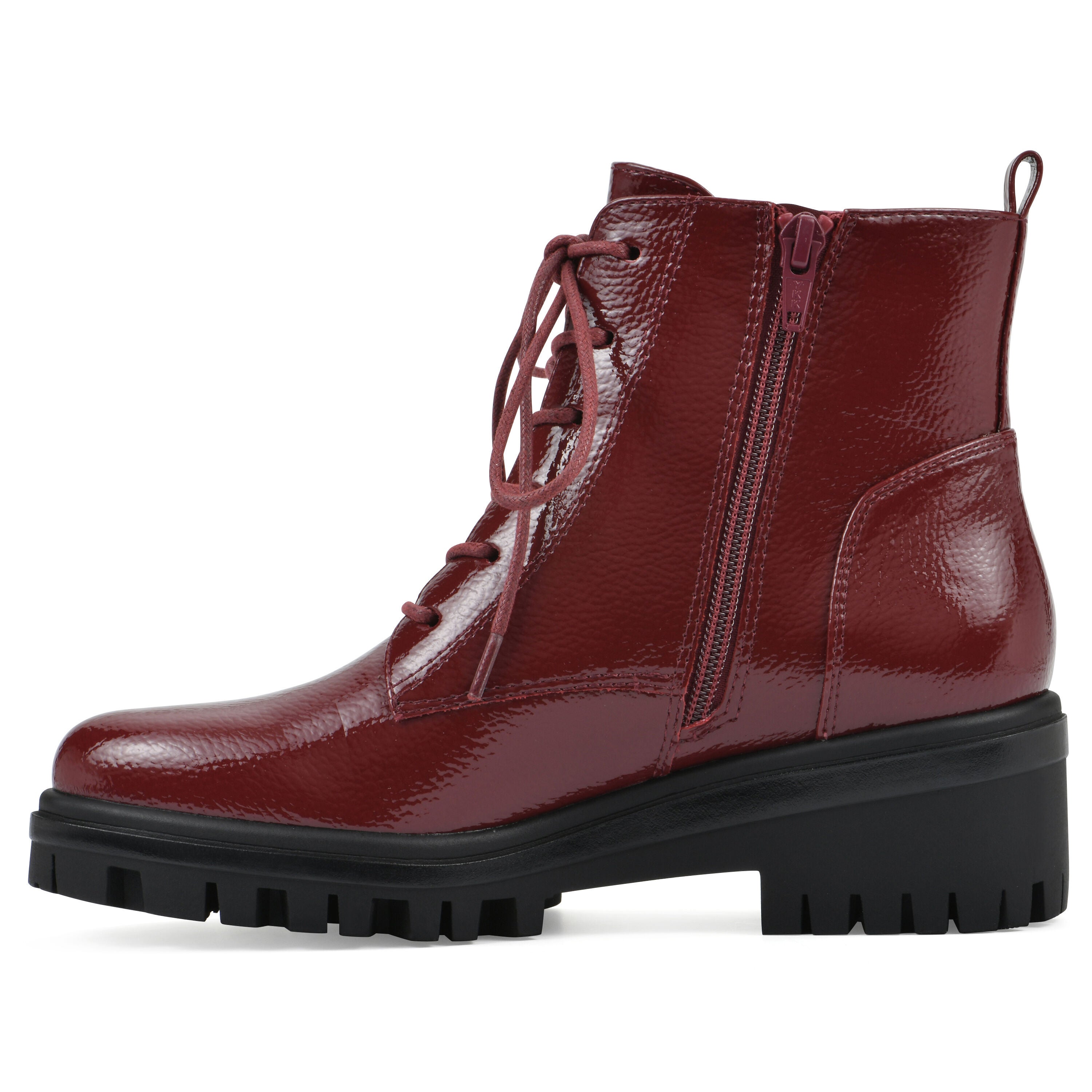 Tappy Lug Sole Combat Boot, CORDOVAN PATENT, alternate image number 3