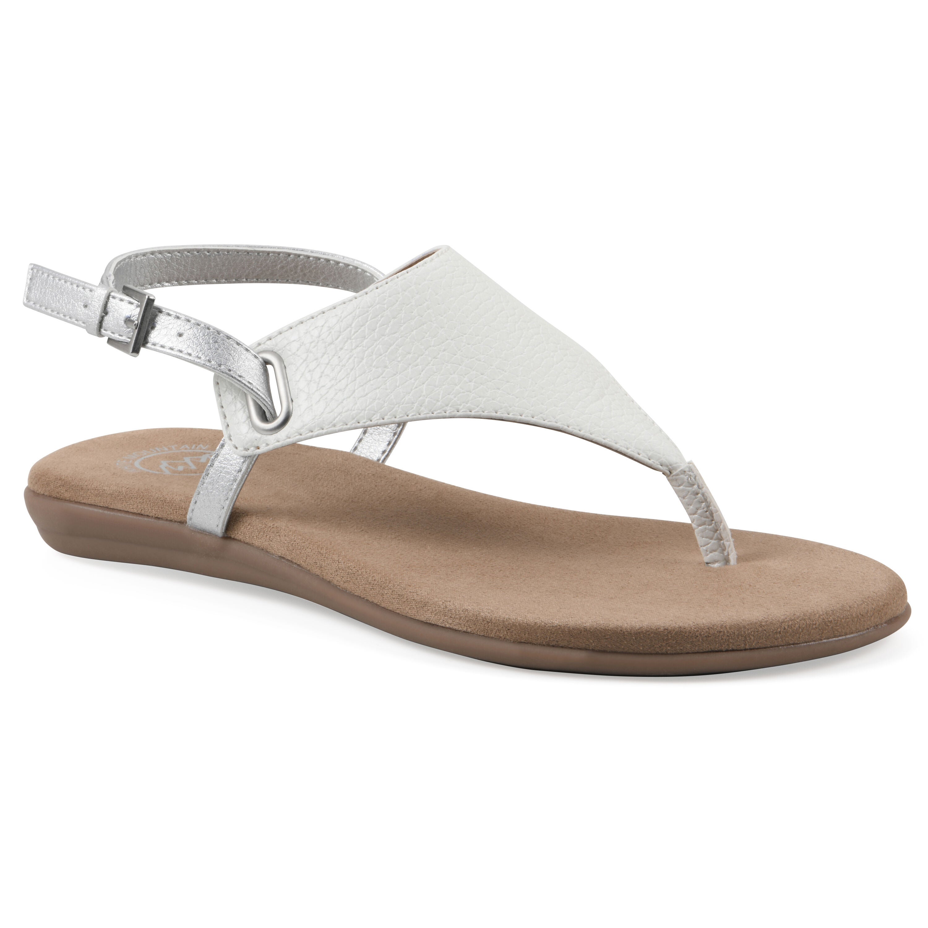 Lifted Backstrap Sandal, WHITE SMOOTH, hi-res image number 0