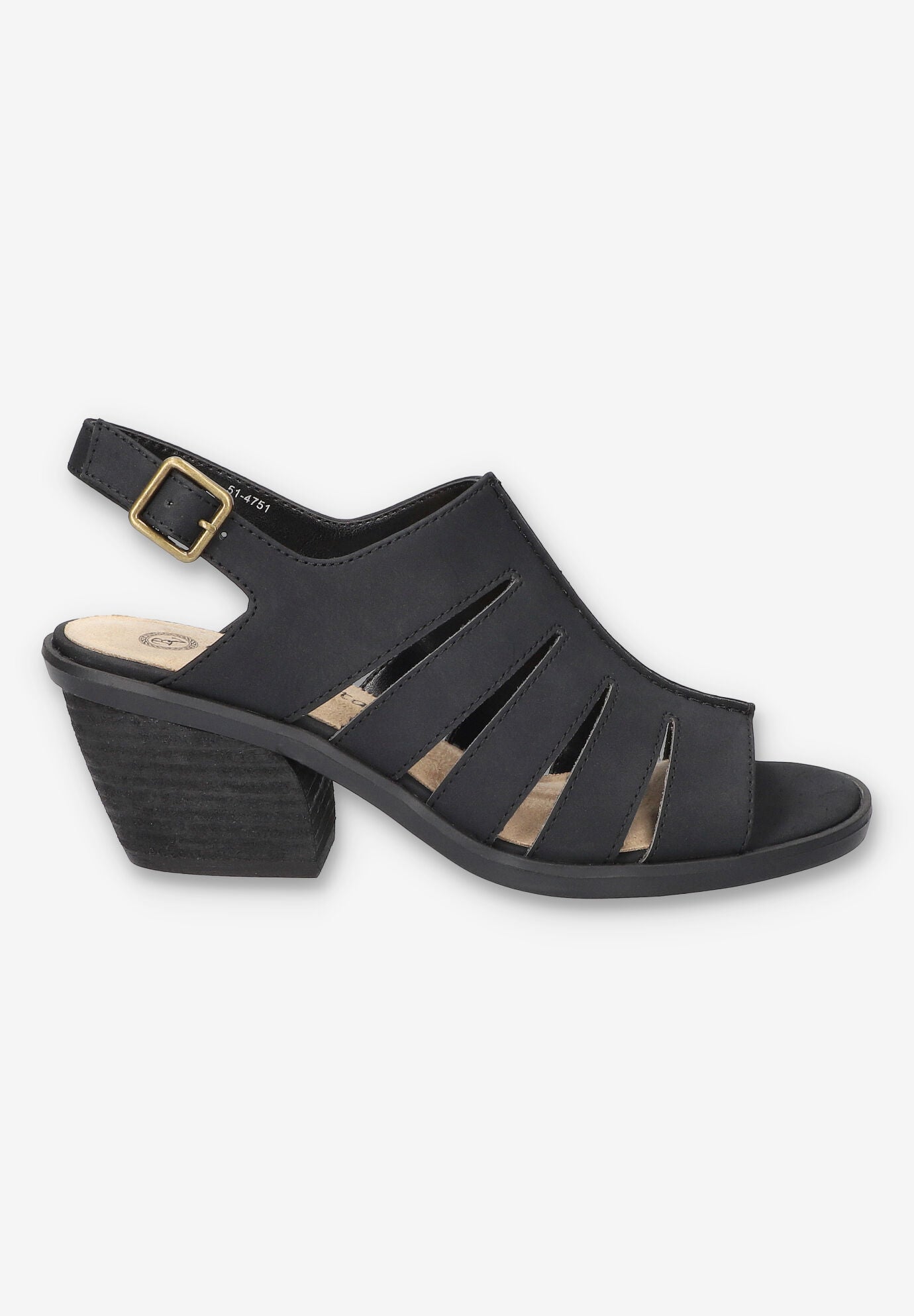 Rhodes Heeled Sandal, BLACK, alternate image number 2