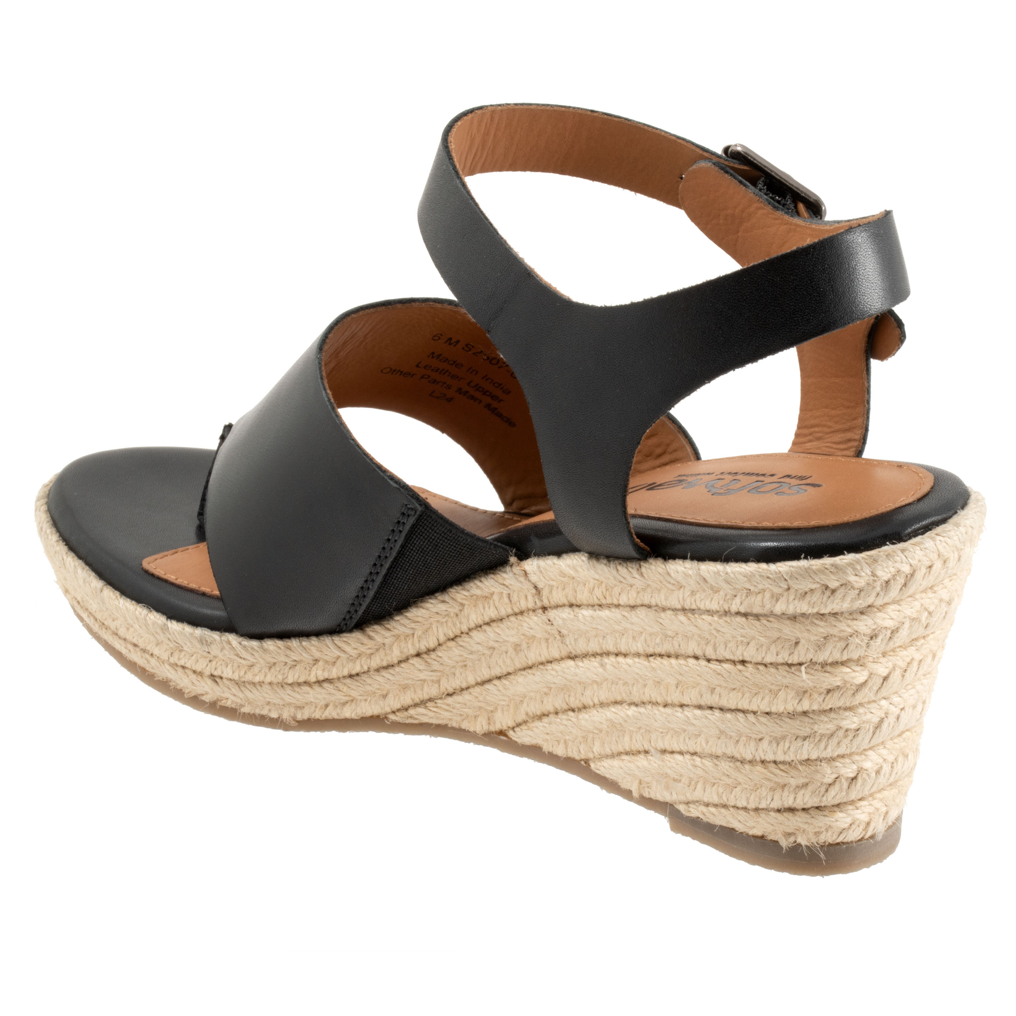 Hilo Wedge Sandal, BLACK, on-hover image number 1
