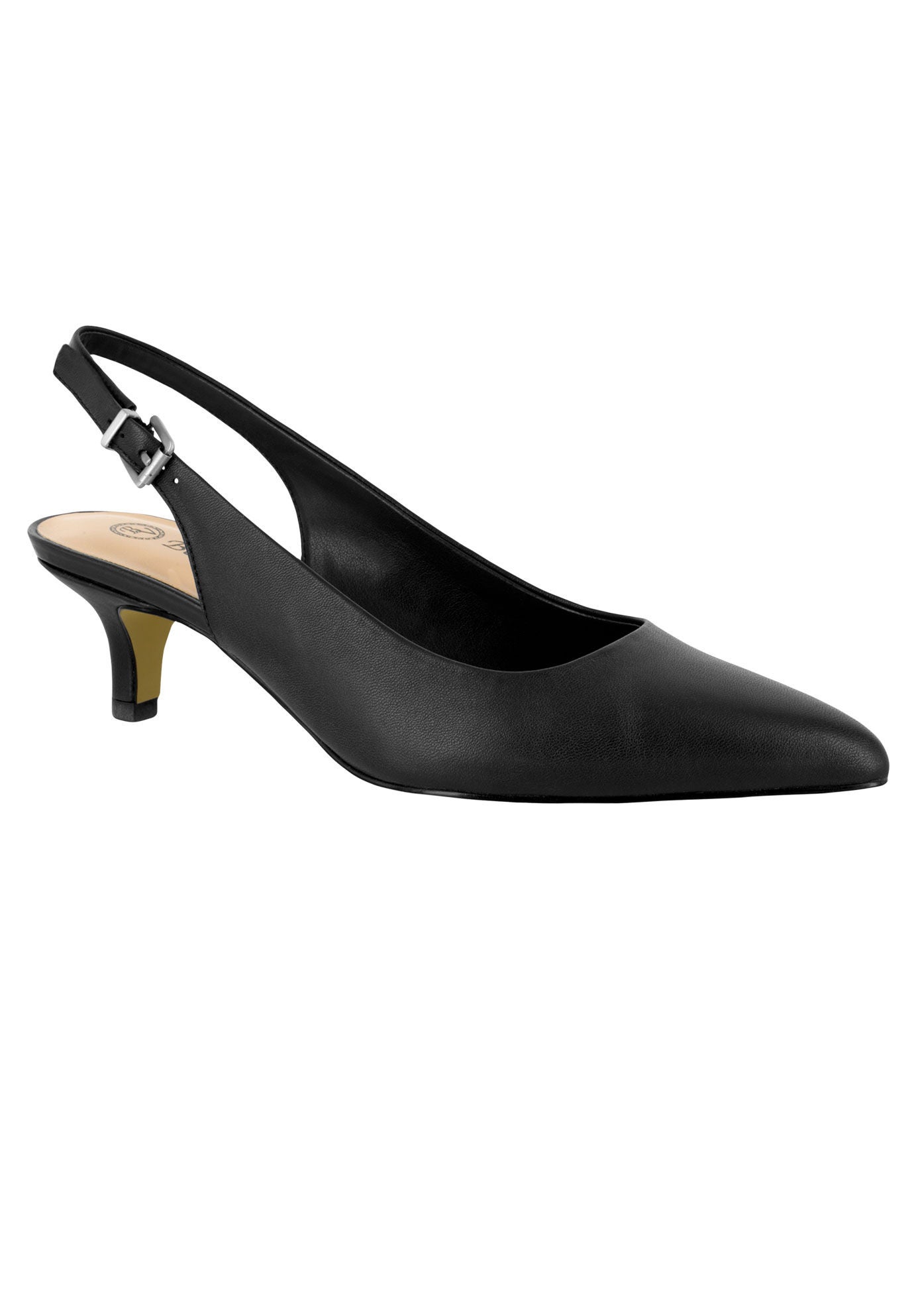 Scarlett Slingback Pumps by Bella Vita®, BLACK LEATHER, hi-res image number 0