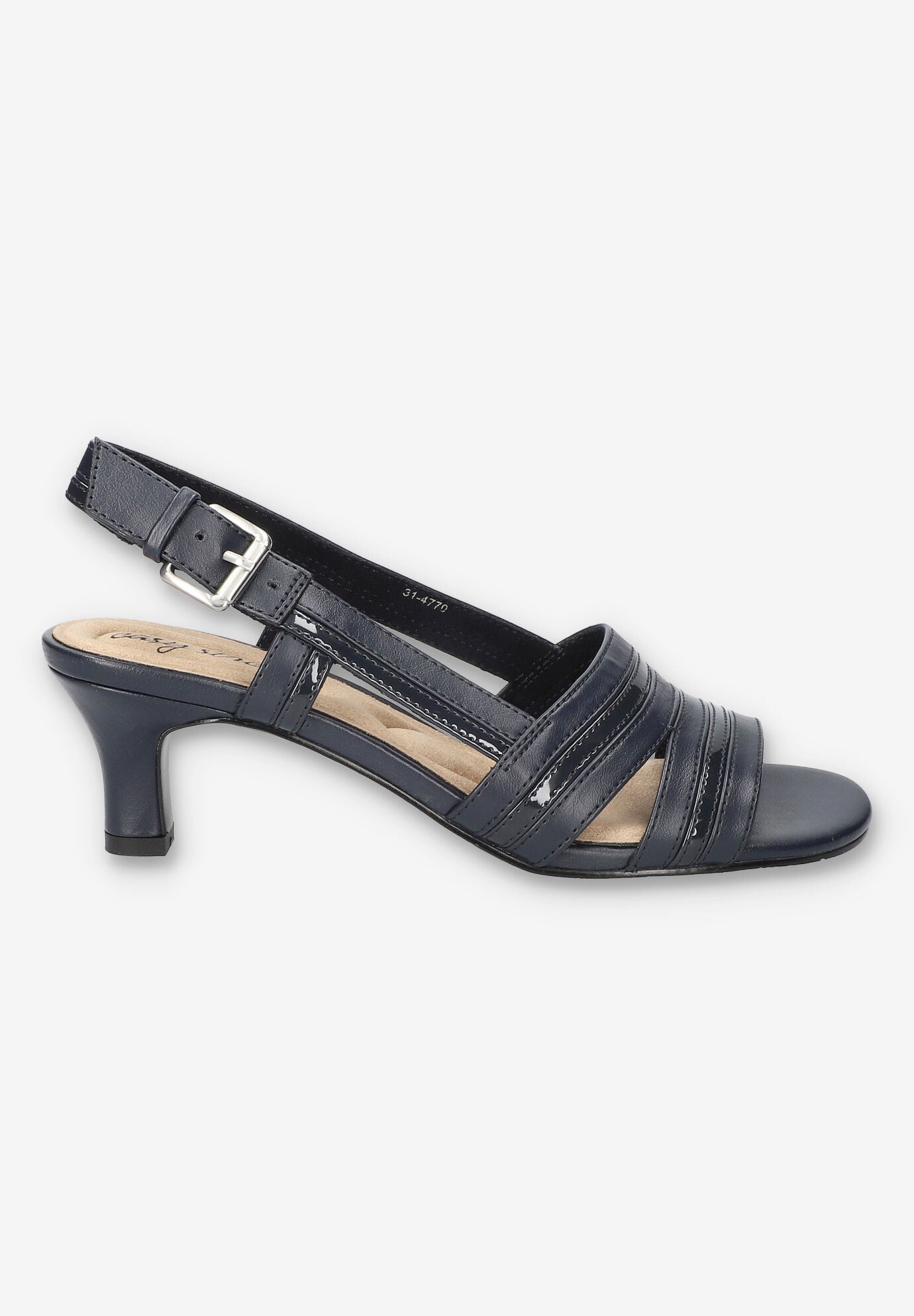 Meghan Slingback Heeled Sandal, NAVY, alternate image number 2