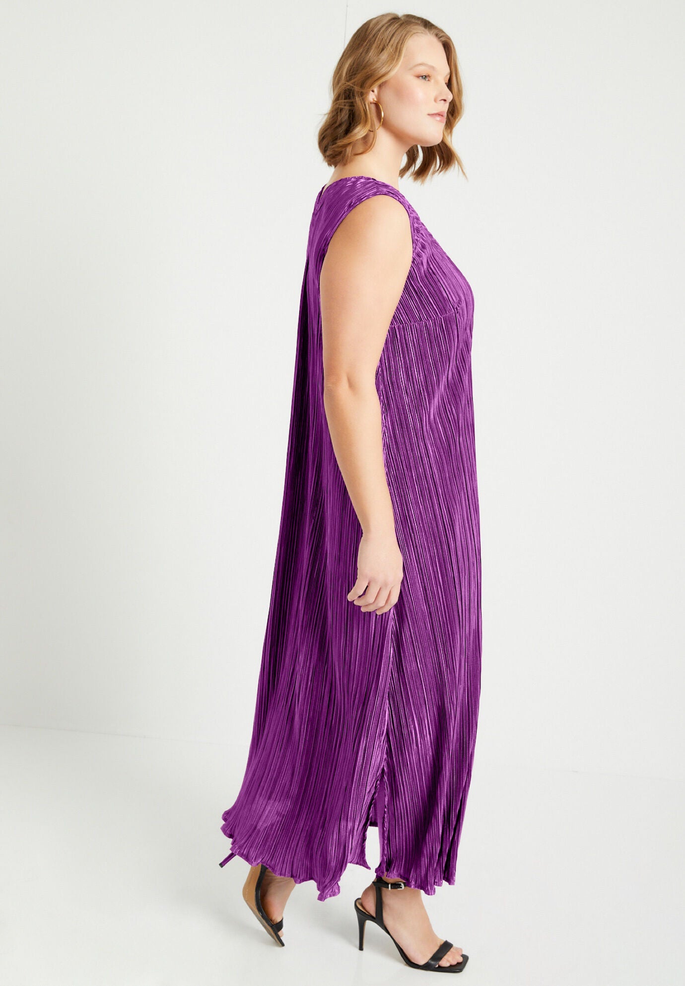 Plisse Midi Dress, , alternate image number 2