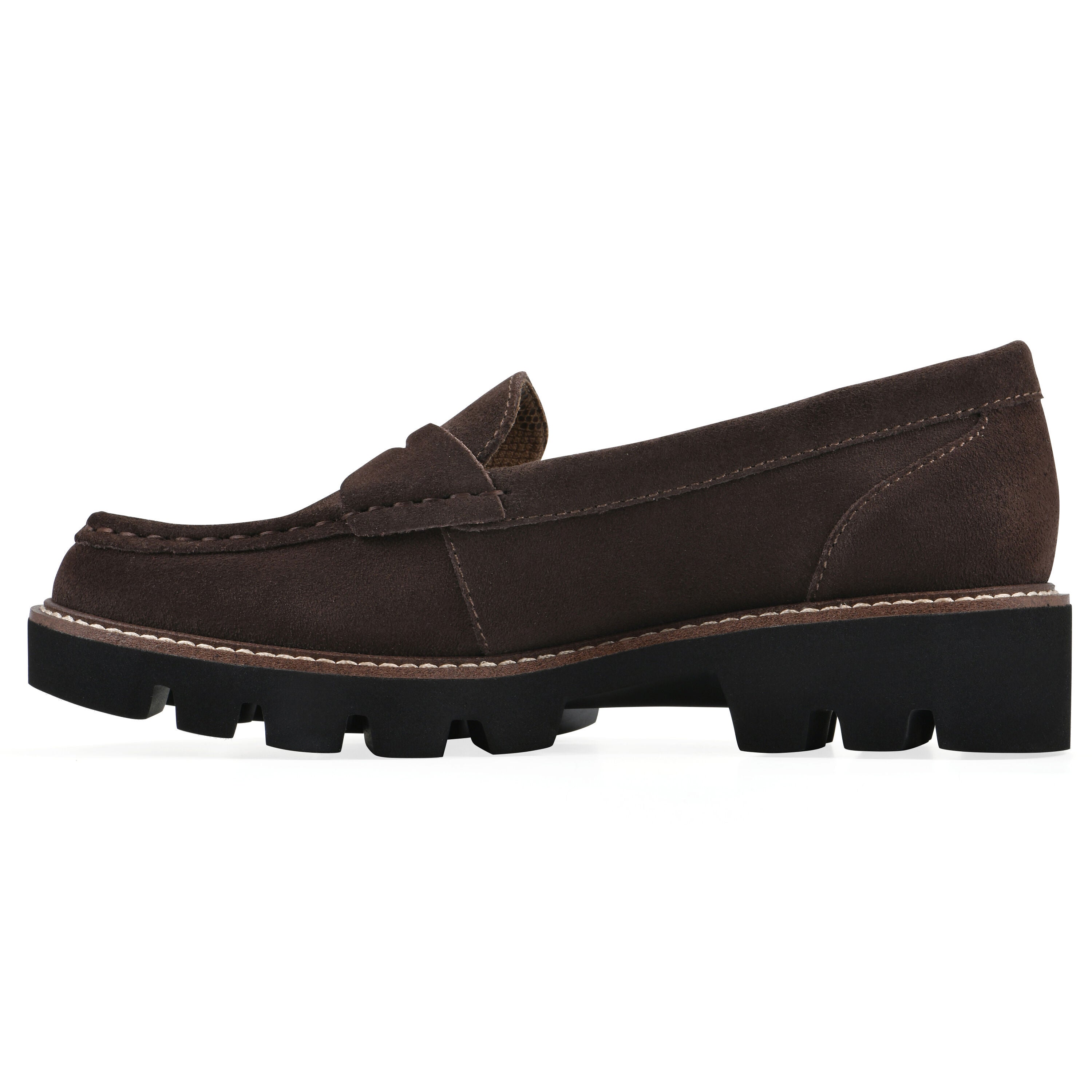 Gunner Lug Sole Loafer, COCO BROWN SUEDE, alternate image number 3