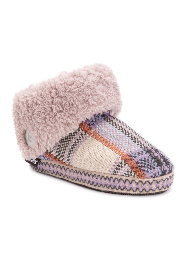 Melinda Bootie Slipper by Muk Luks, LIGHT BEIGE, hi-res image number 0