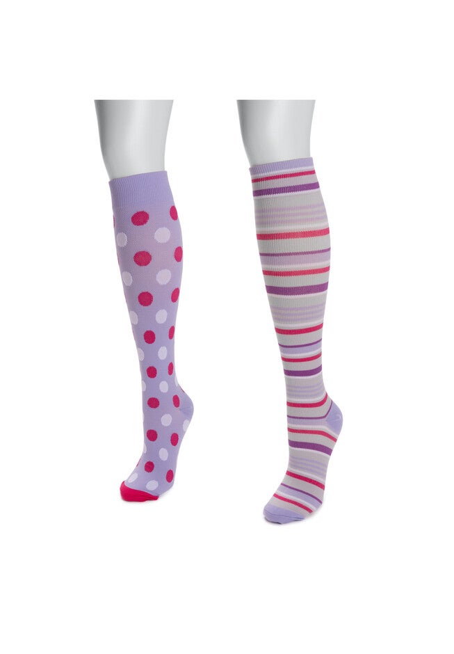 2 Pair Pack Compression Socks, , alternate image number 2