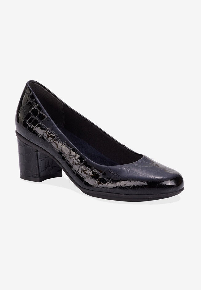 Paula Pump, BLACK PATENT CROC, hi-res image number 0