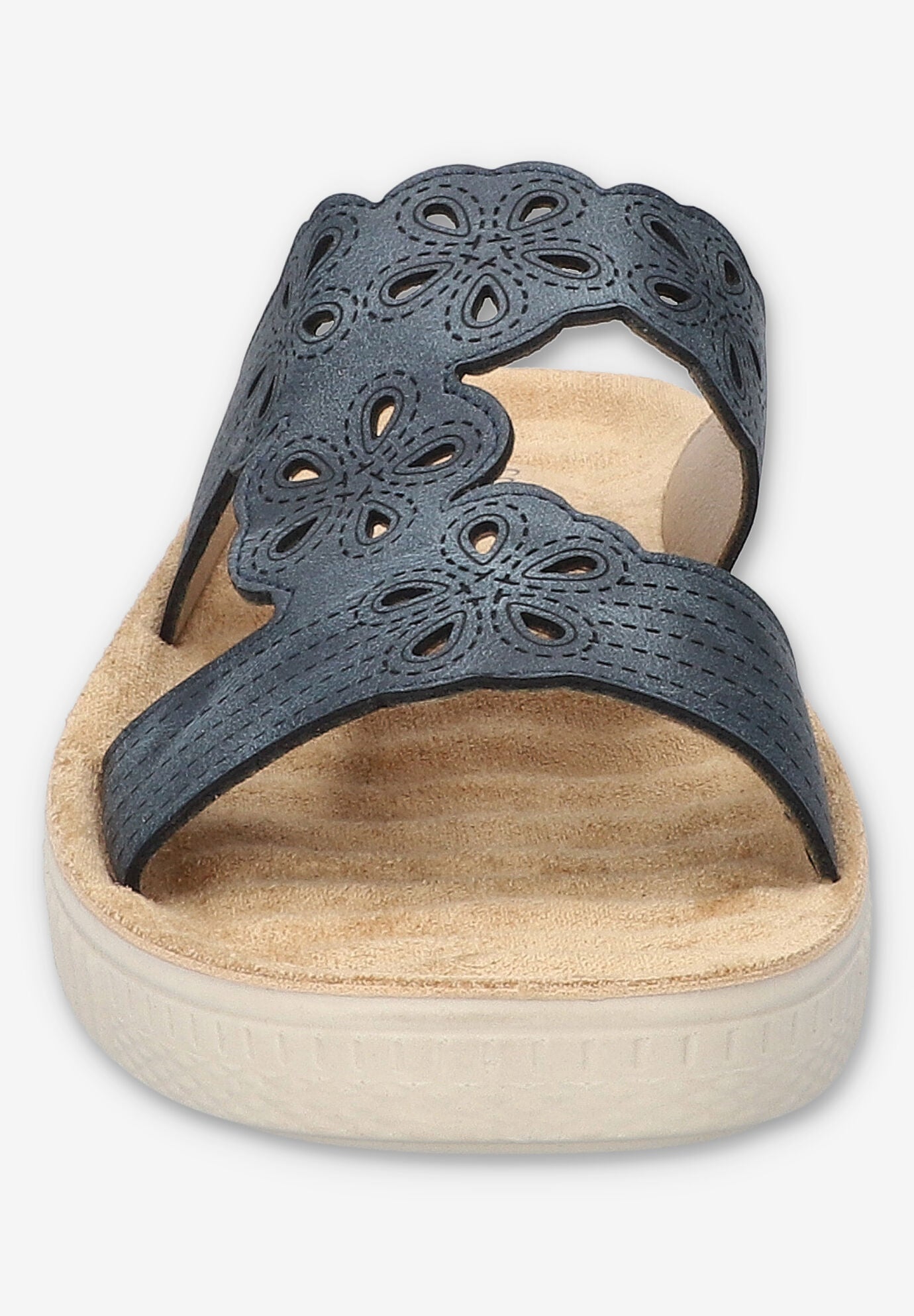 Taj Slide Sandal, NAVY, on-hover image number 1