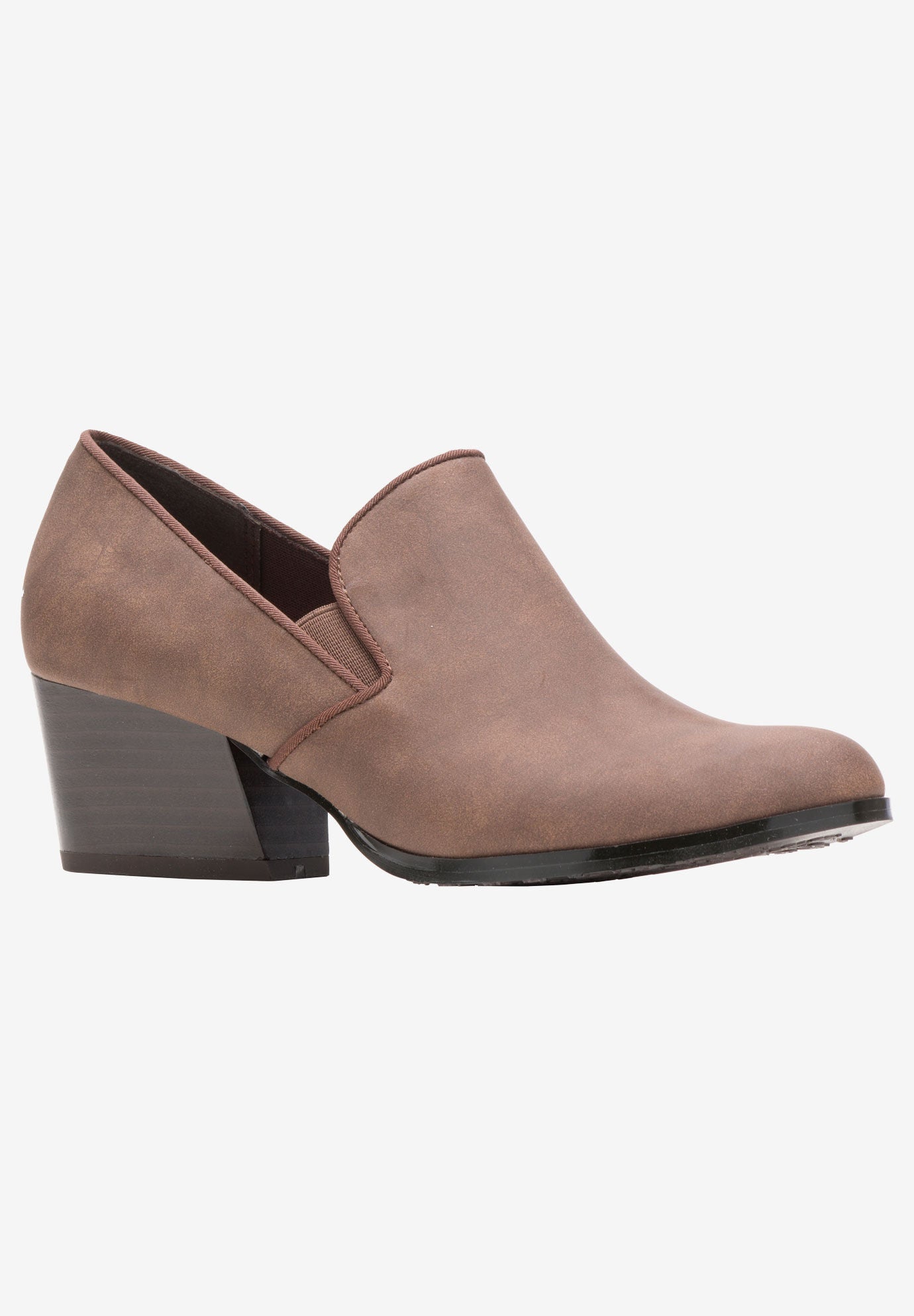 Graze Bootie by Soft Style, DARK BROWN NUBUCK, hi-res image number 0