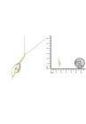 Gold Round Cut Diamond Cascade Pendant Necklace, , alternate image number null