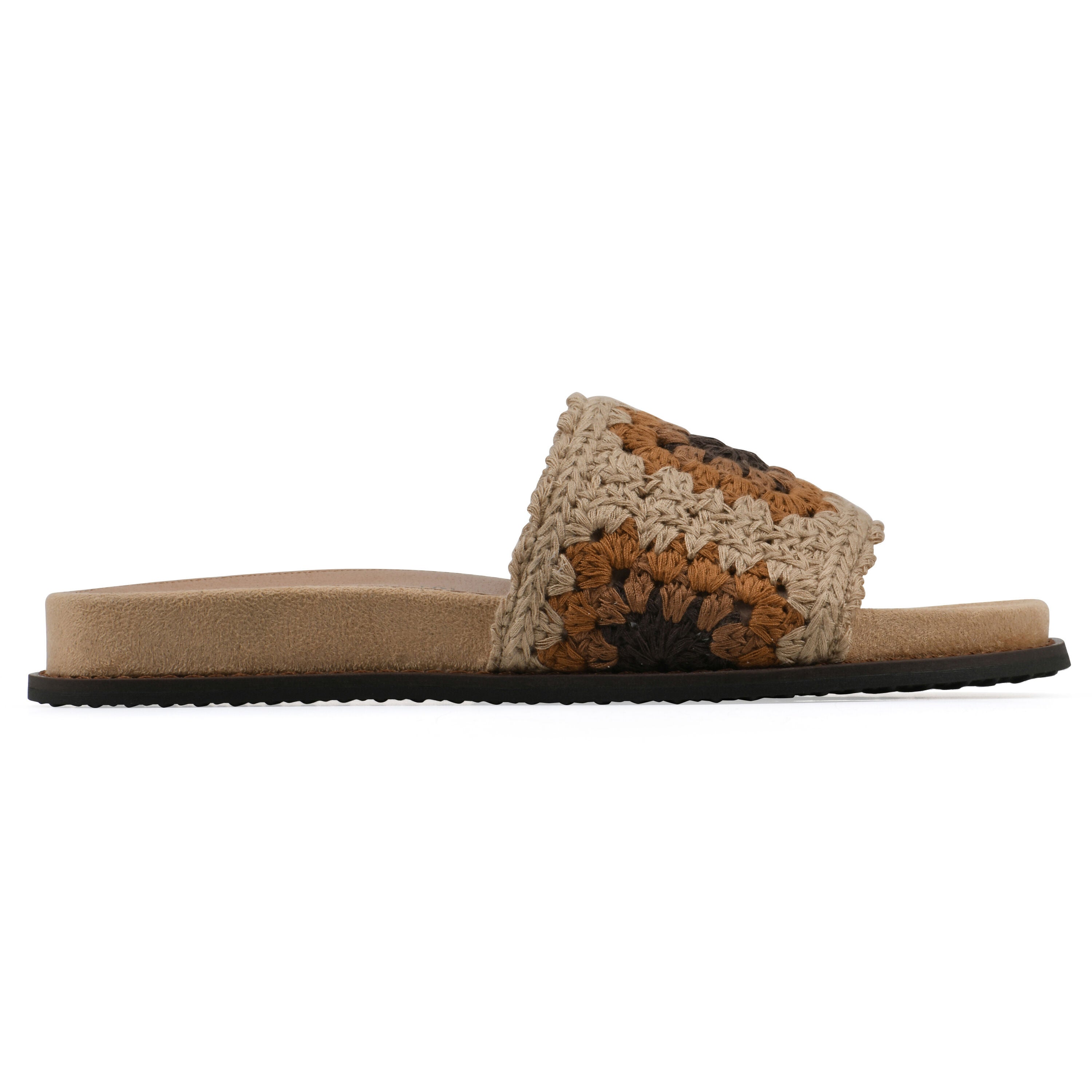 Maxim Slide Sandal, TAN MULTI FABRIC, alternate image number 2