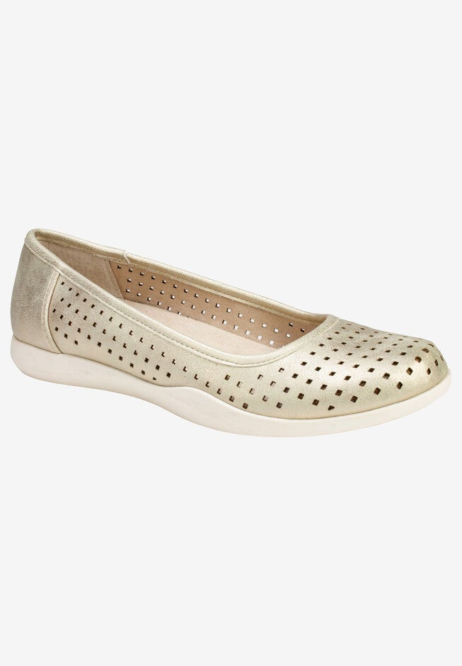 Pennie Flat , PALE GOLD SUEDE, hi-res image number null