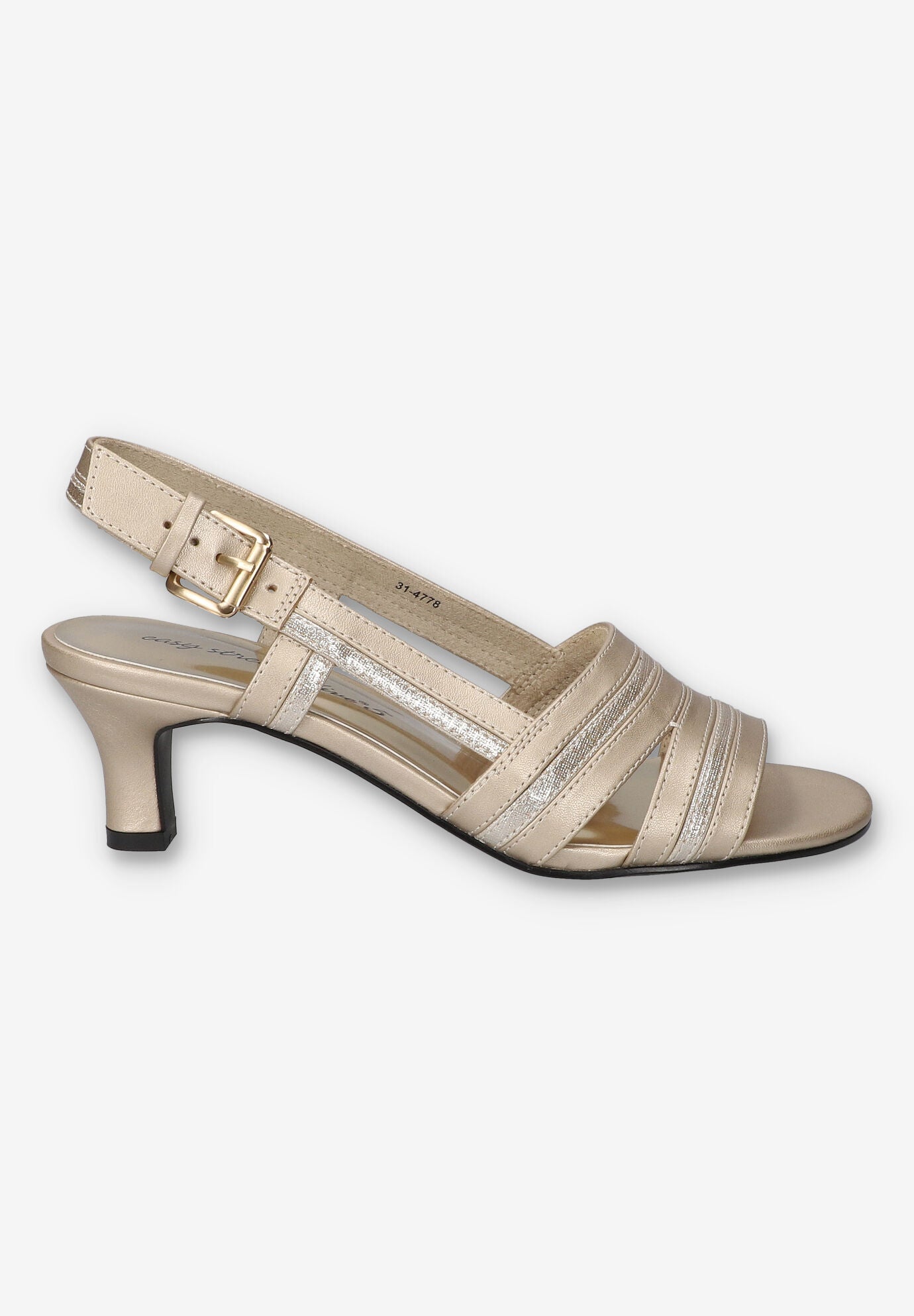 Meghan Slingback Heeled Sandal, CHAMPAGNE, alternate image number 2