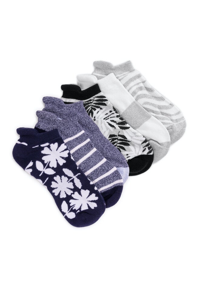 6 Pair Pack Ankle Sport Socks, MULTI, hi-res image number null