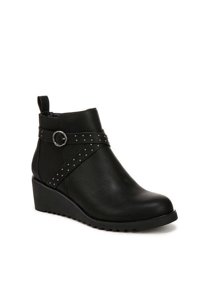 Zinfandel2 Bootie, BLACK FAUX LEATHER, hi-res image number null