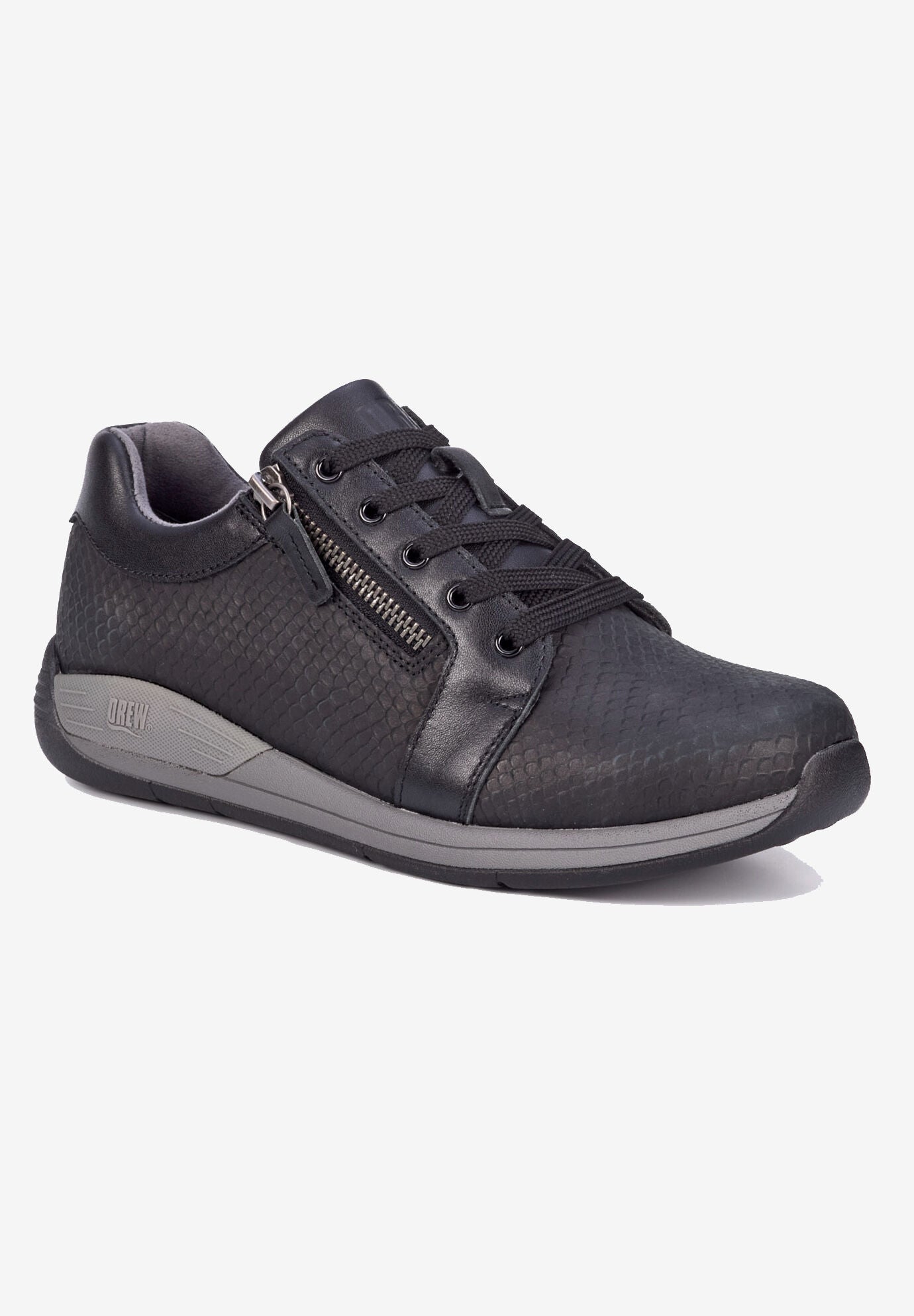 Tally Zip Up Oxford Shoe, BLACK NUBUCK, hi-res image number 0