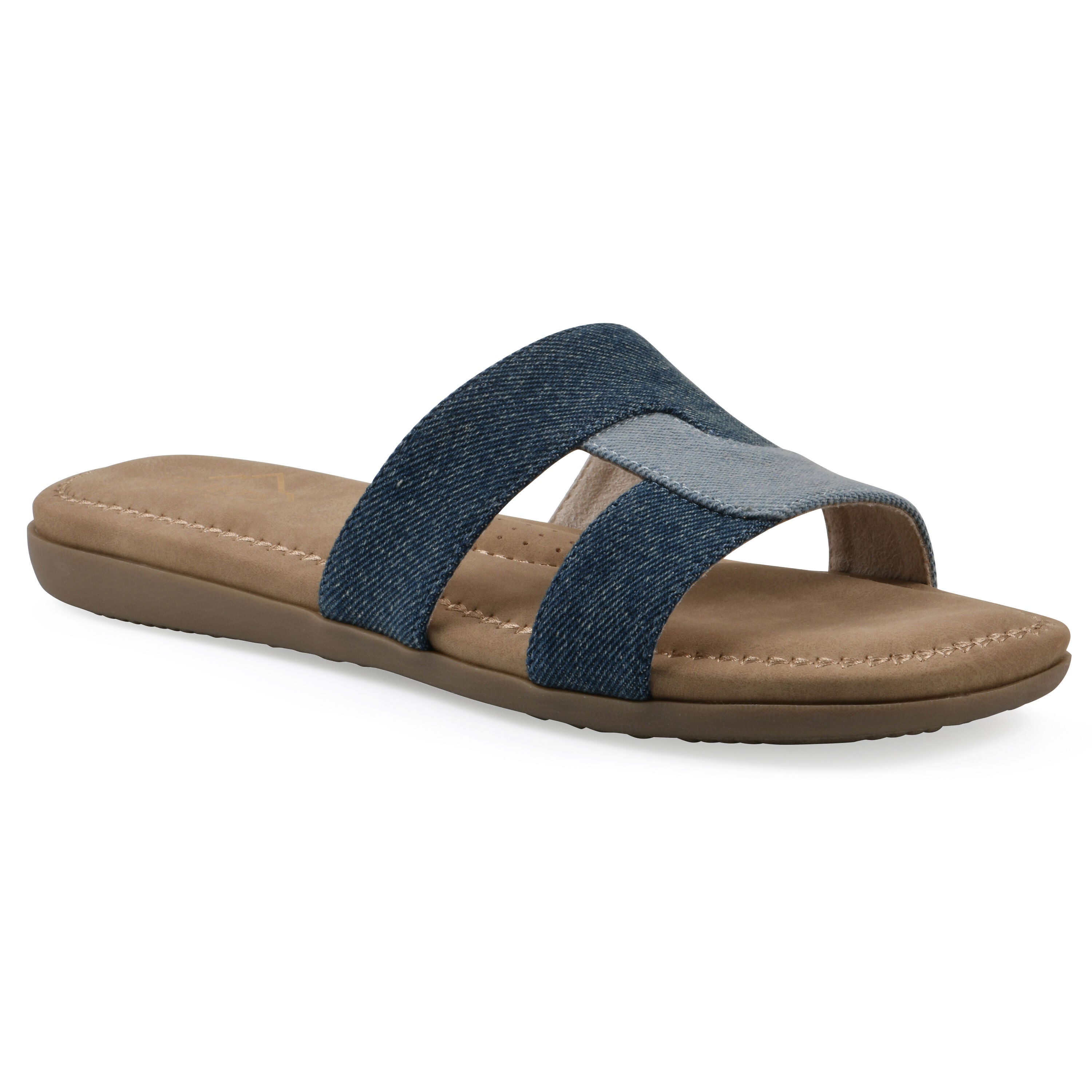Fraida Slide Sandal, MID BLUE DENIM, hi-res image number 0