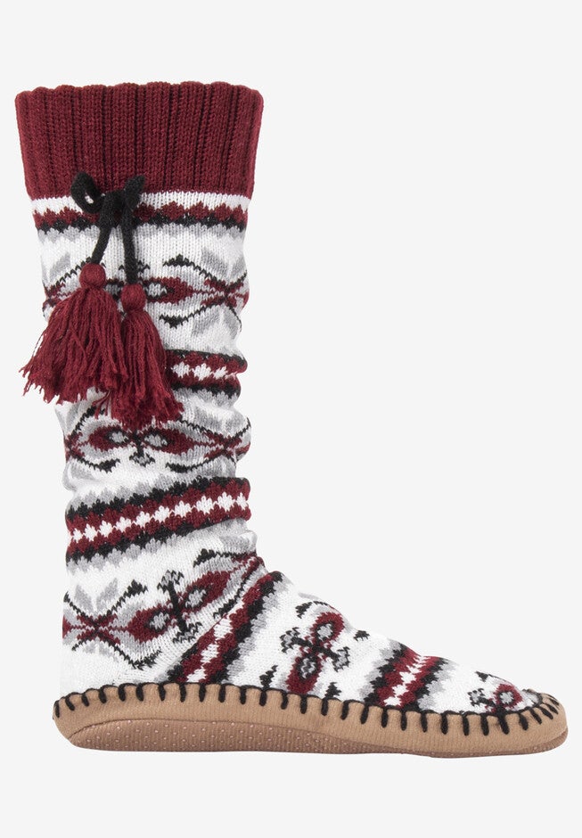 Slipper Socks with Tassels by Muk Luks, , alternate image number null