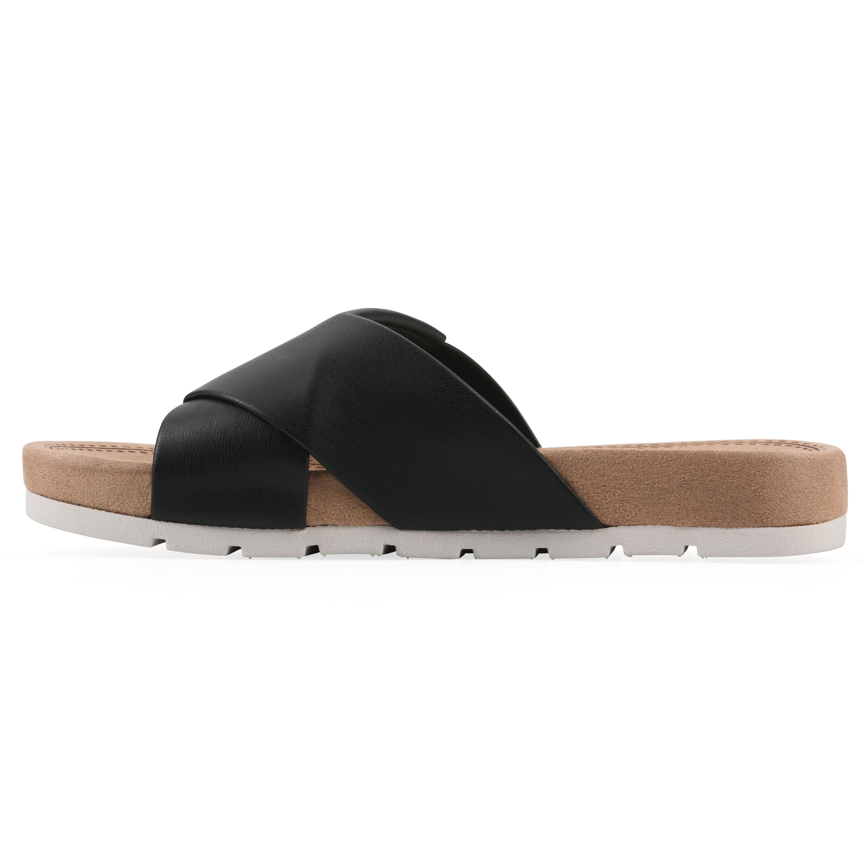 Tincie Slide Sandal, BLACK SMOOTH, alternate image number 3