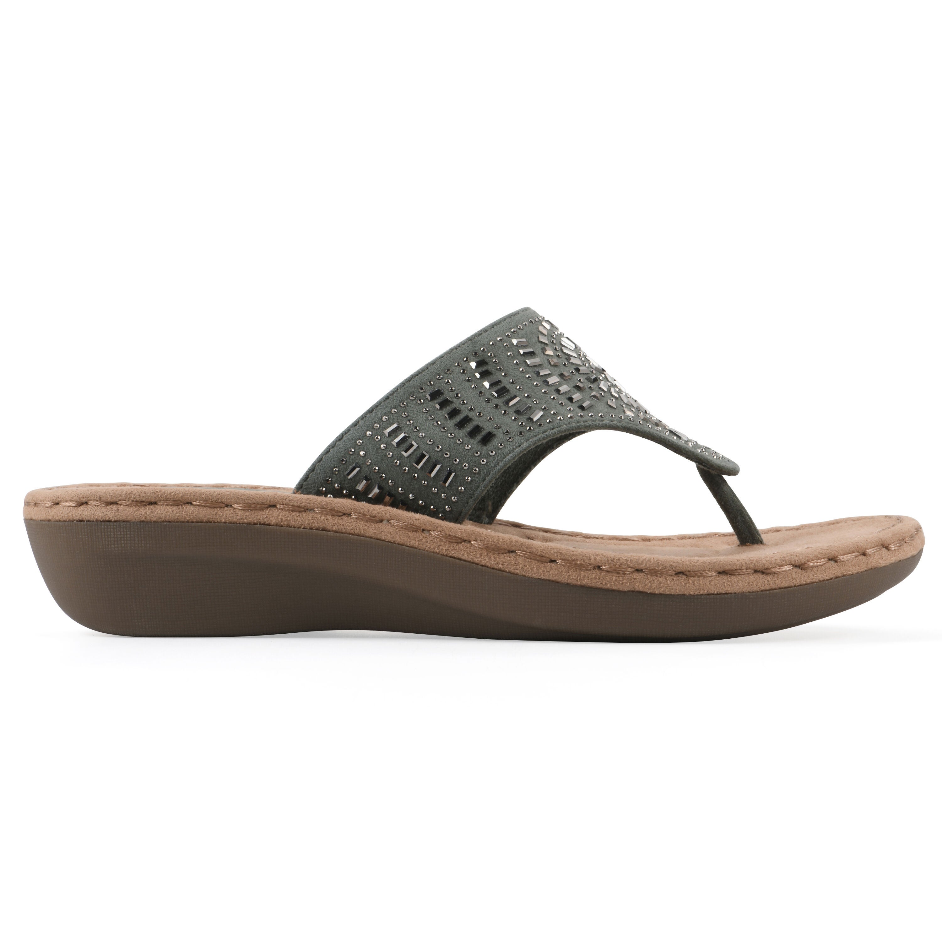 Cienna Thong Wedge Sandal, SAGE FABRIC, alternate image number 2