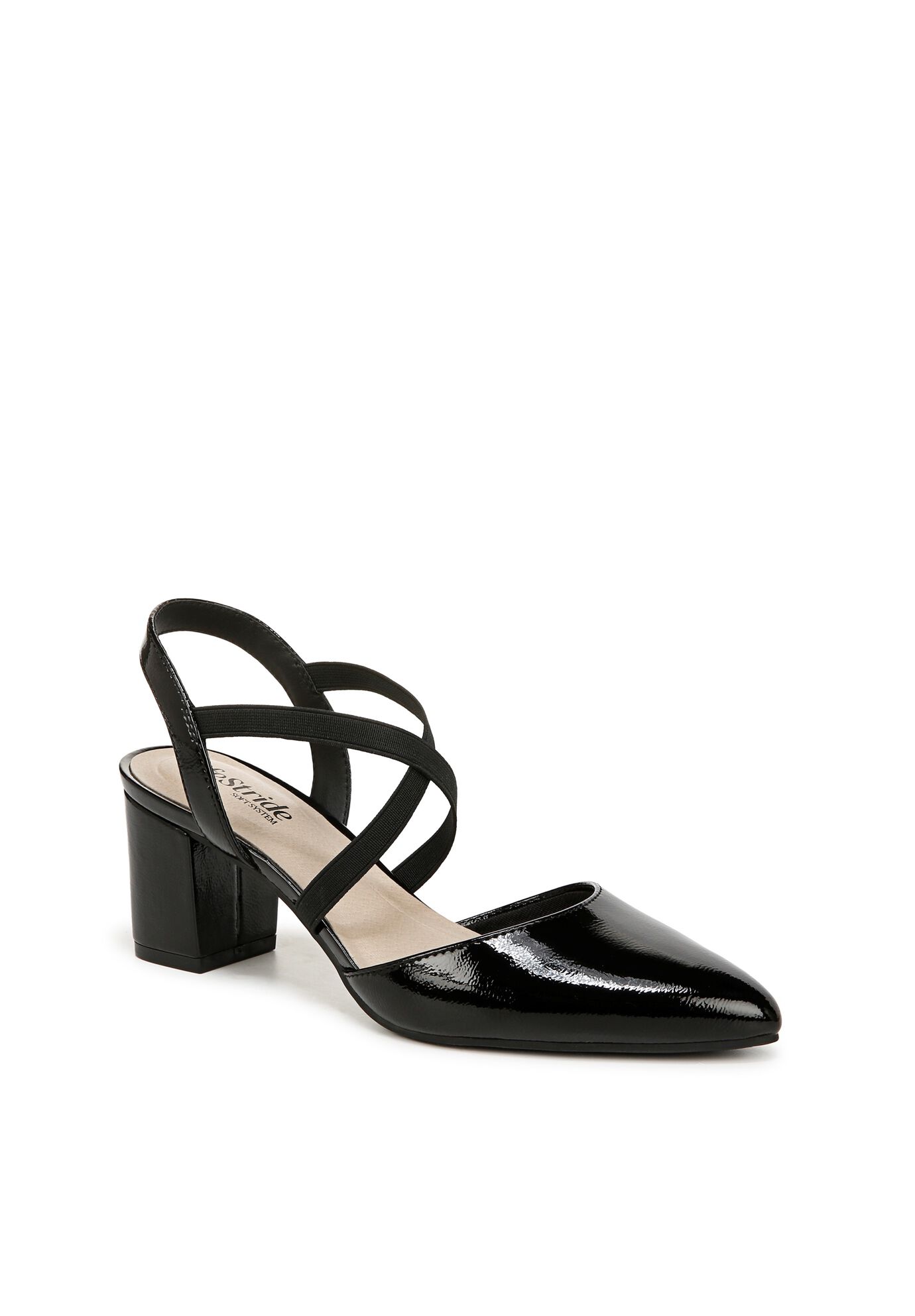 April Slingback Heel, BLACK PATENT, hi-res image number 0