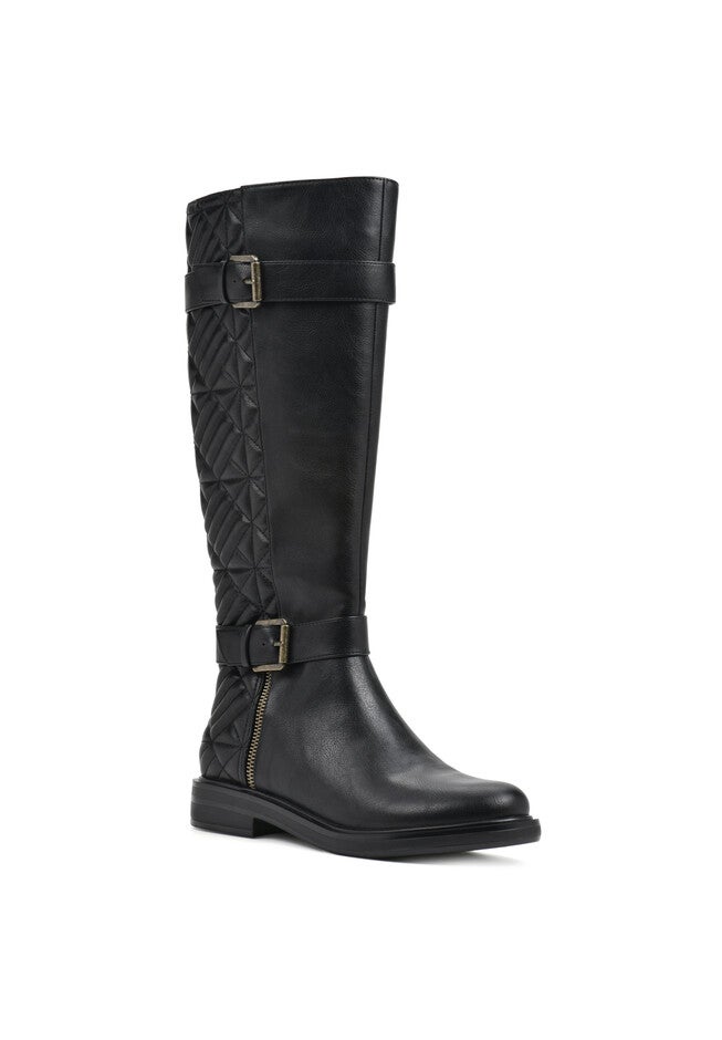 Madilynn Tall Calf Boot, BLACK SMOOTH FUR, hi-res image number 0