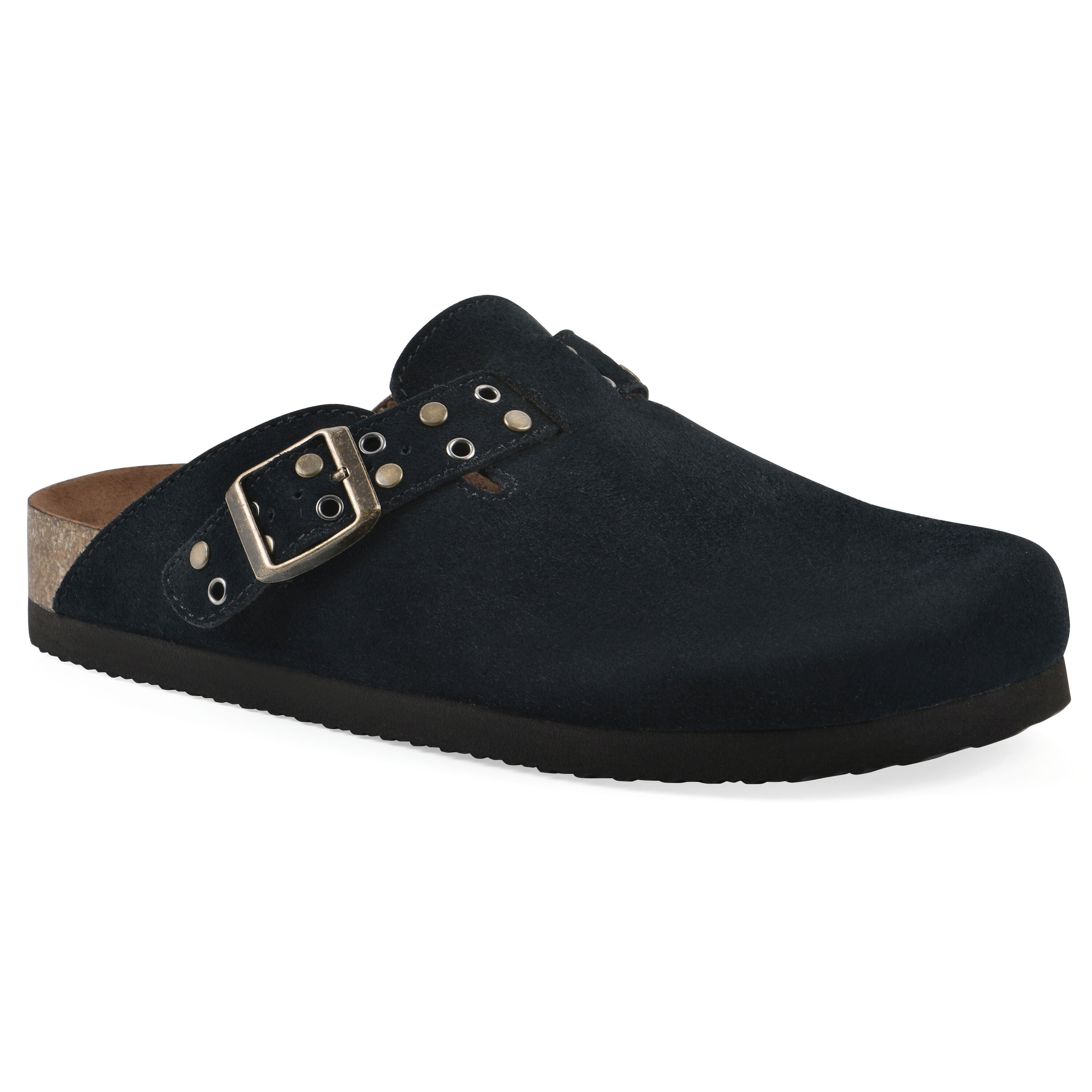 Benben Footbeds Clog, BLACK SUEDE, hi-res image number 0
