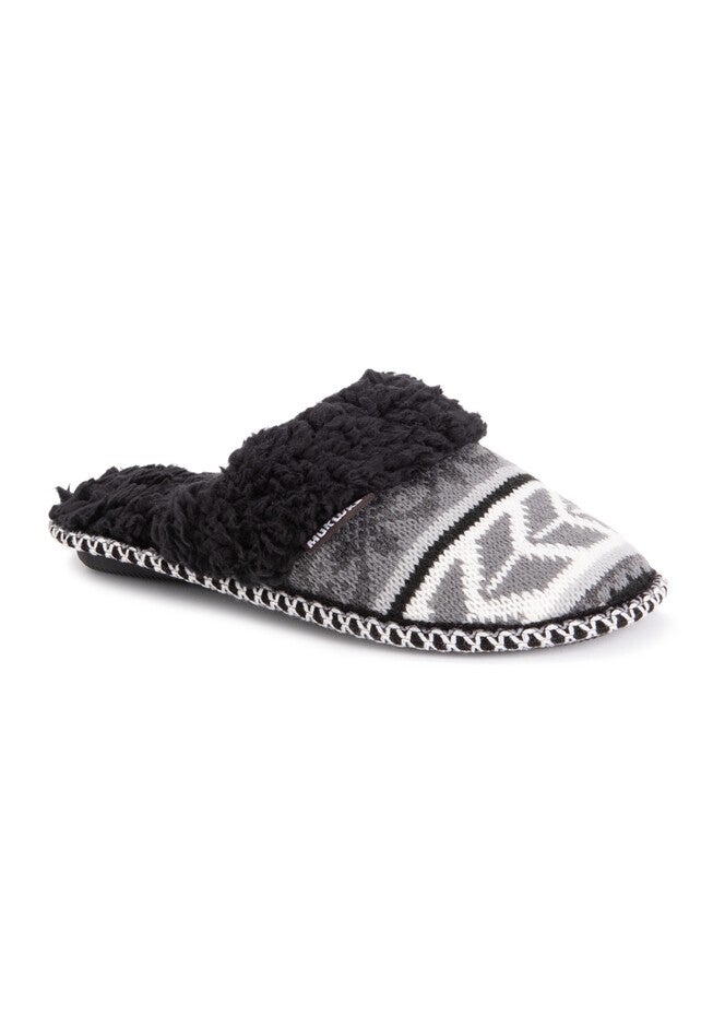 Frida Scuff Slipper by Muk Luks, CHARCOAL, hi-res image number null