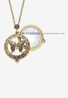 Goldtone Antiqued Butterfly Pendant with 24" Chain, GOLD, hi-res image number null