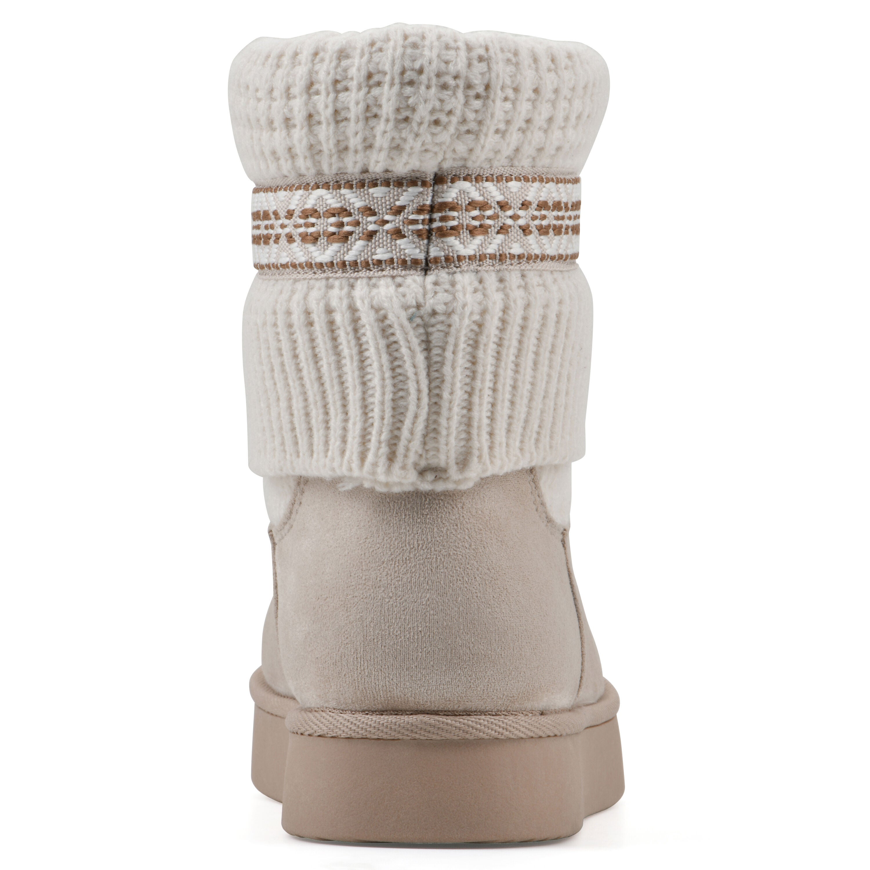 Brysons Fold-Over Sweater Bootie, SAND FABRIC, on-hover image number 1