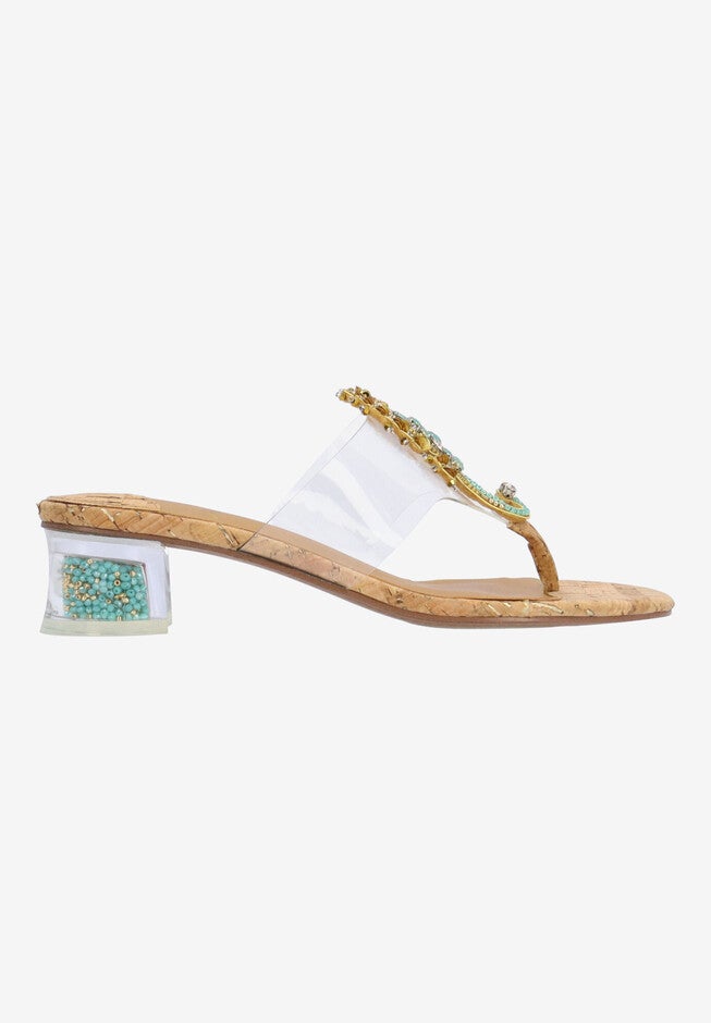 Seehorse Thong Sandal, CLEAR NATURAL GOLD, alternate image number null