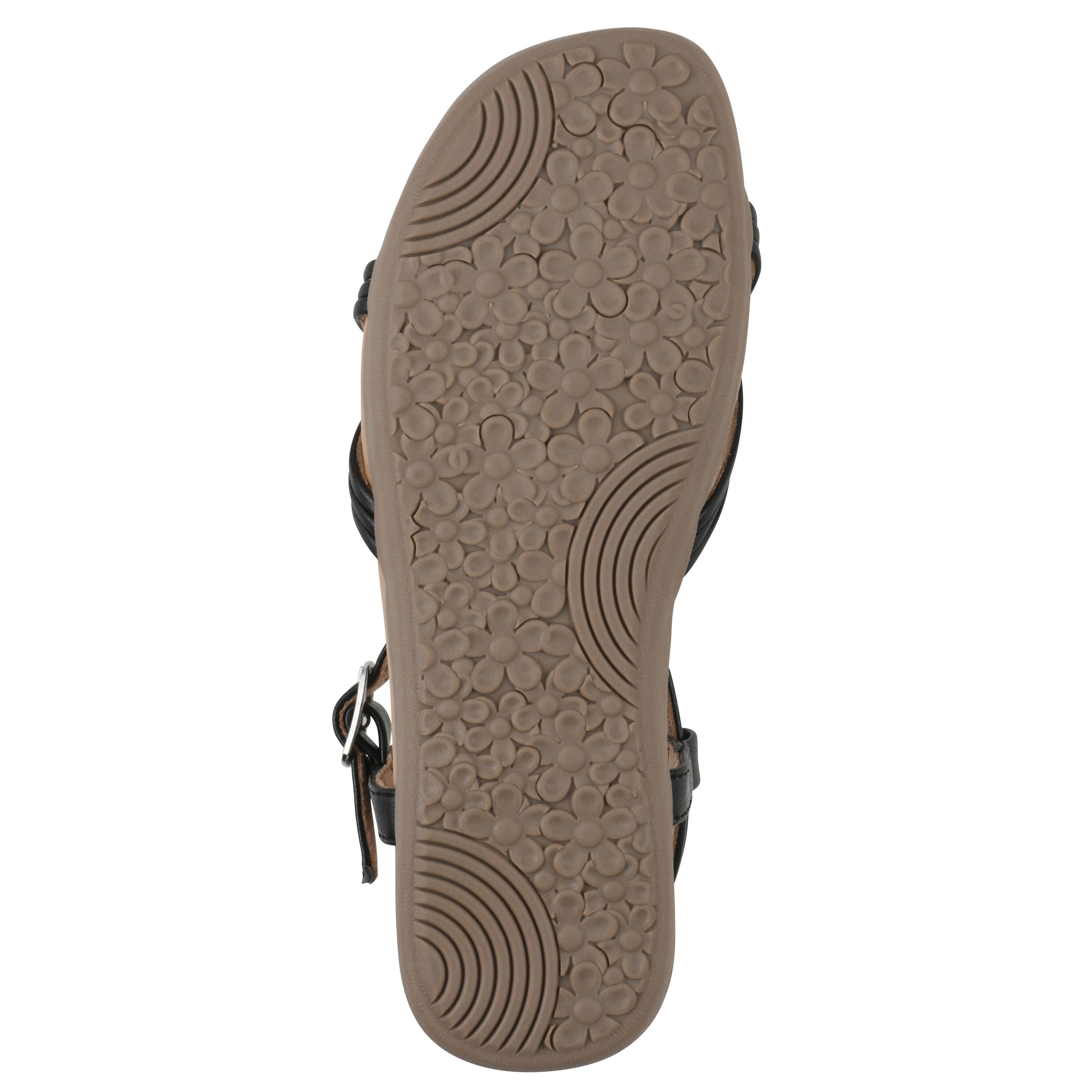 Frania Strappy Flat Sandal, BLACK SMOOTH, alternate image number 5