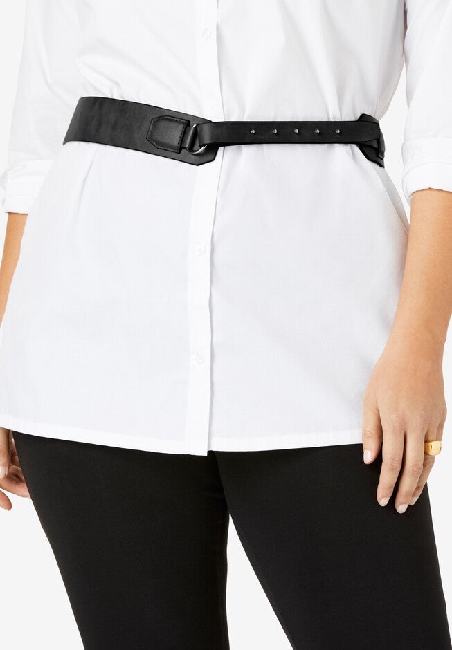 Faux Suede Belt, BLACK, hi-res image number null