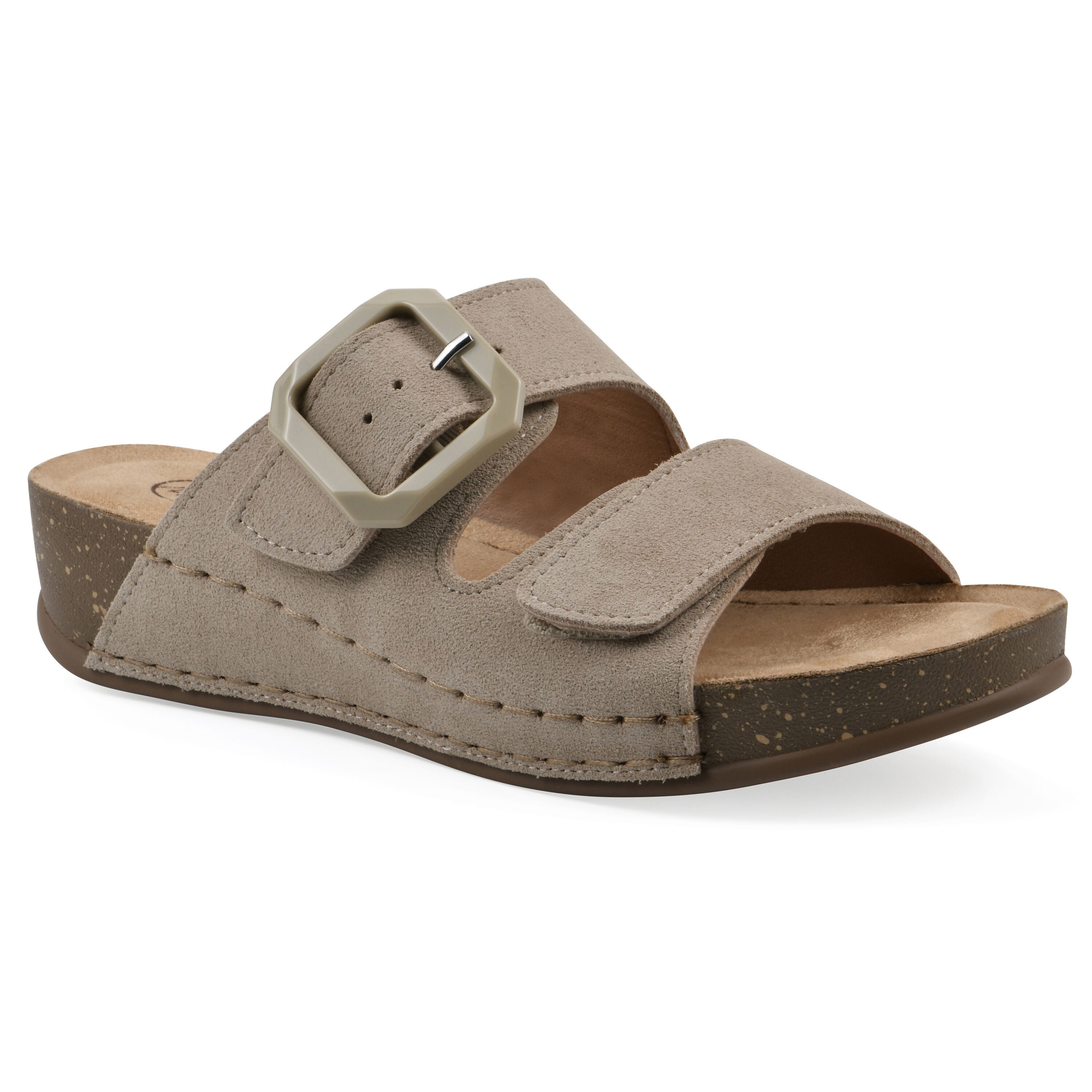 Fearful Slip On Wedge, SANDAL WOOD SUEDE, hi-res image number 0