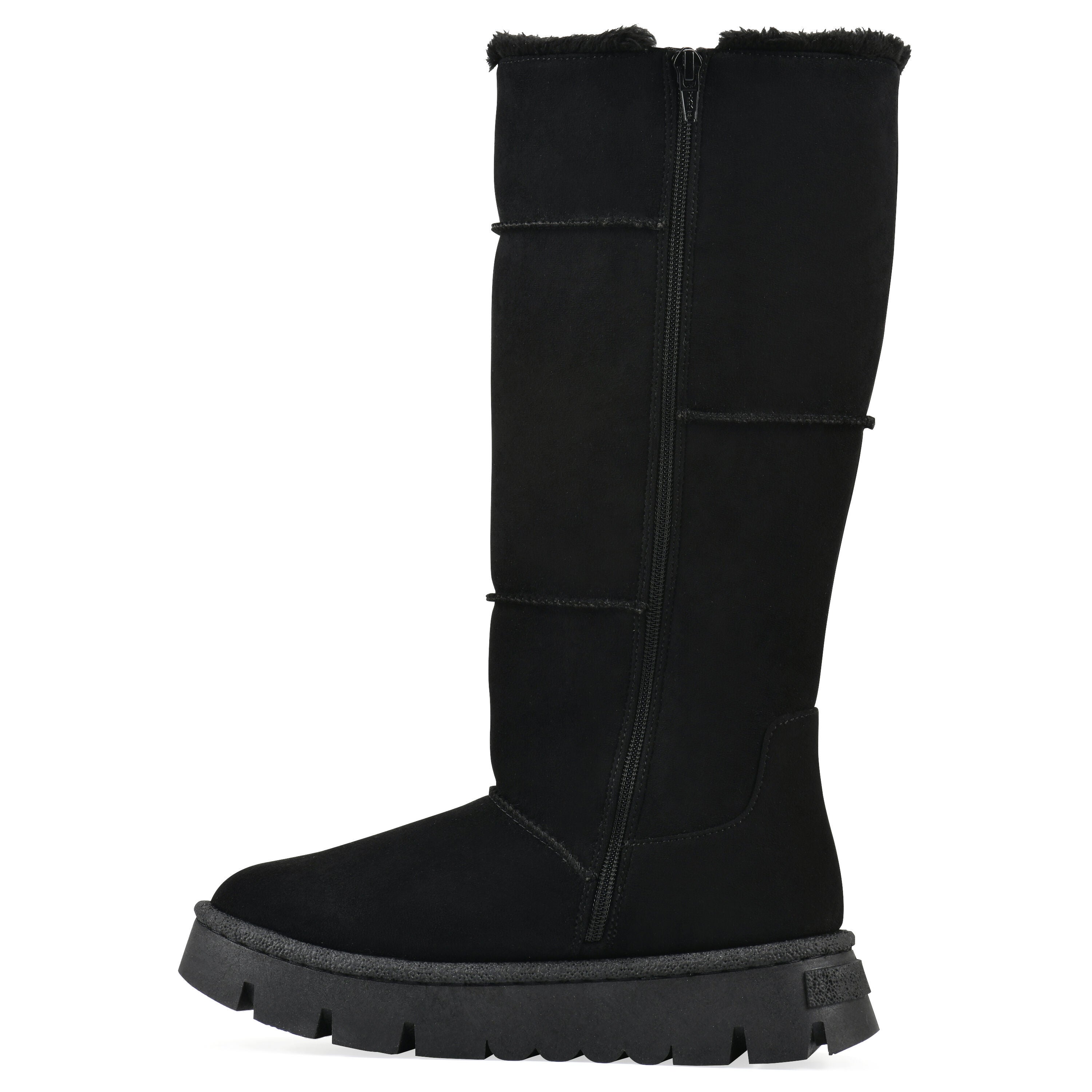 Tru Faux Fur Tall Shaft Boot, BLACK, alternate image number 3