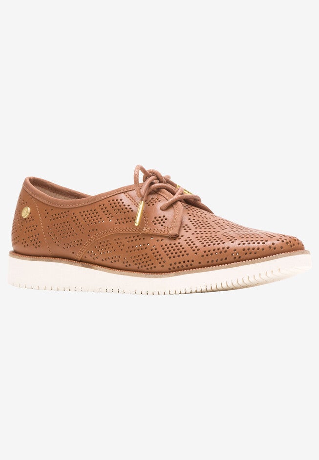Chowchow Perf Lace Flats , TAN LEATHER, hi-res image number null