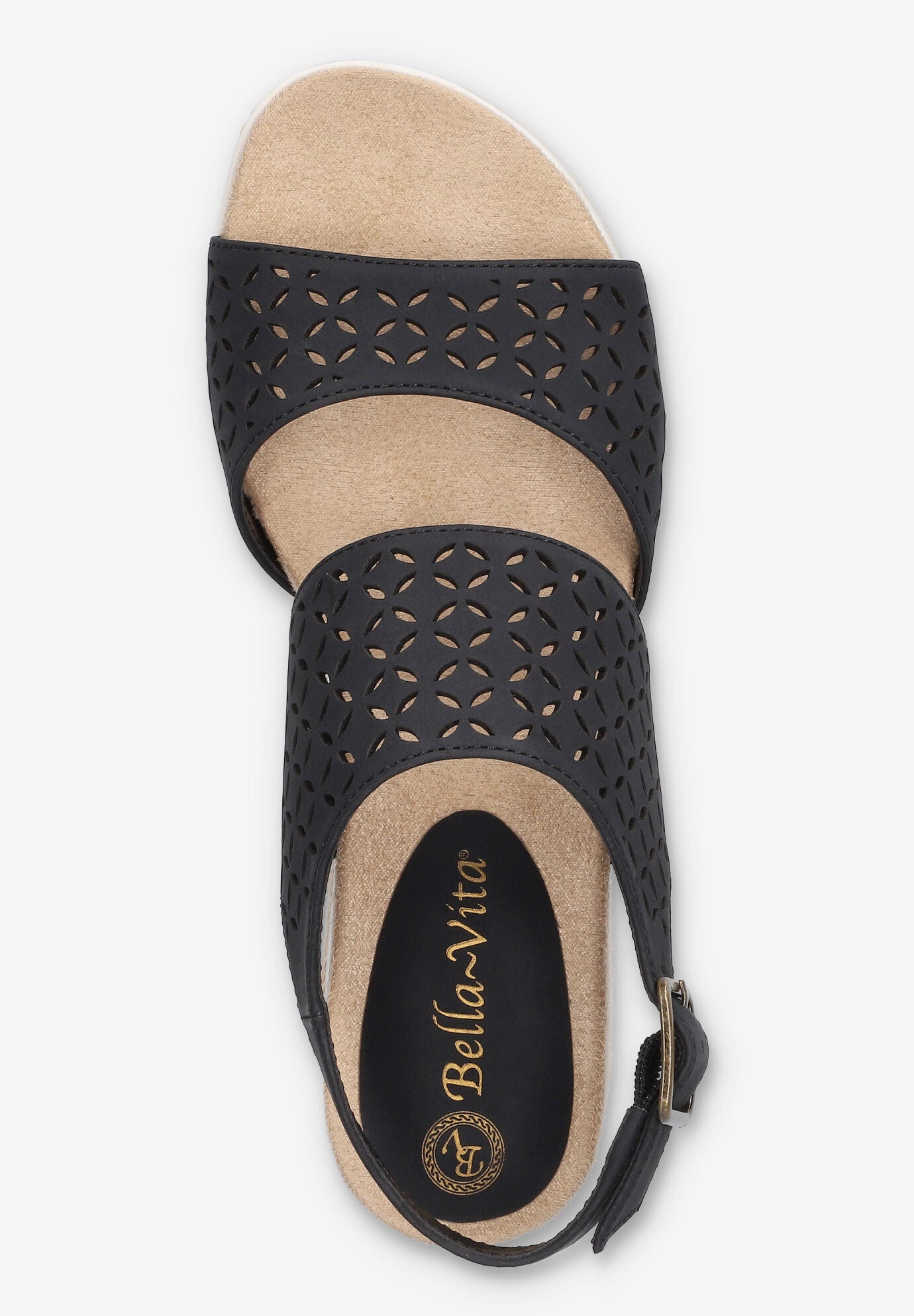 Inaya Wedge Sandal, BLACK, alternate image number 6